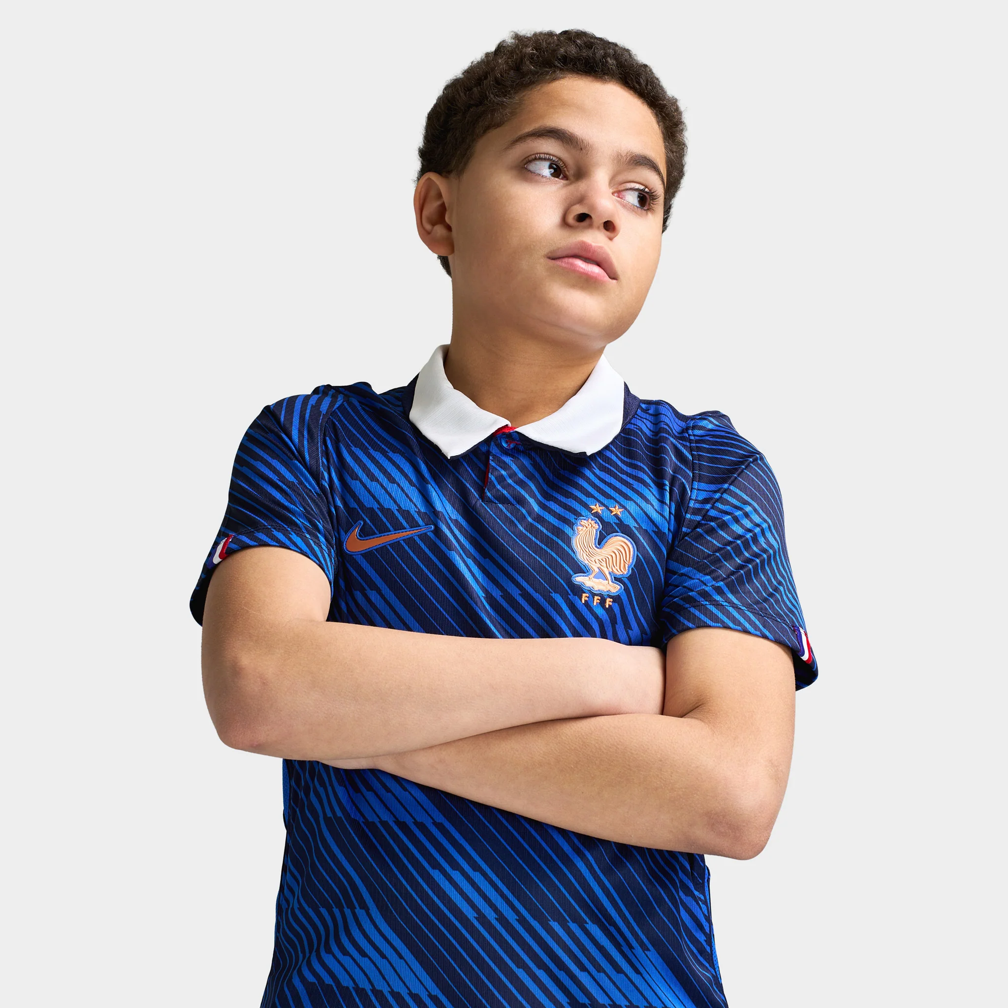 Nike Juniors' France Home Jersey / Blue - Image 6
