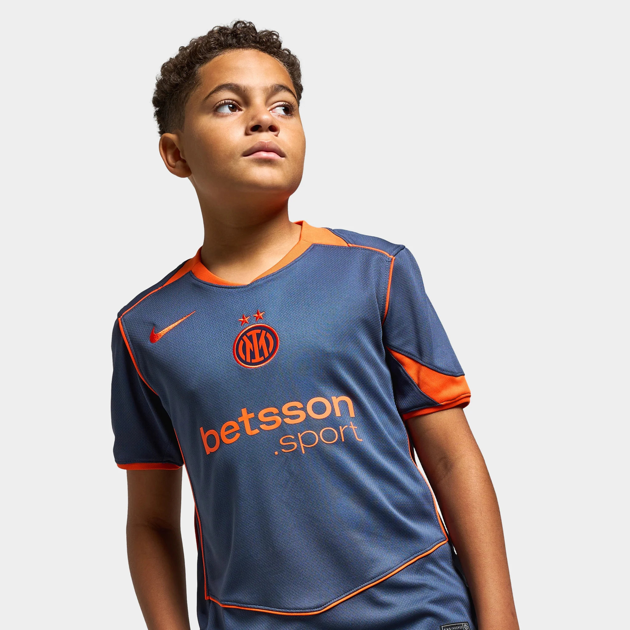 Nike Juniors' Inter 25/26 Jersey Stad 3R Thunder Blue / Safety Orange - Image 3