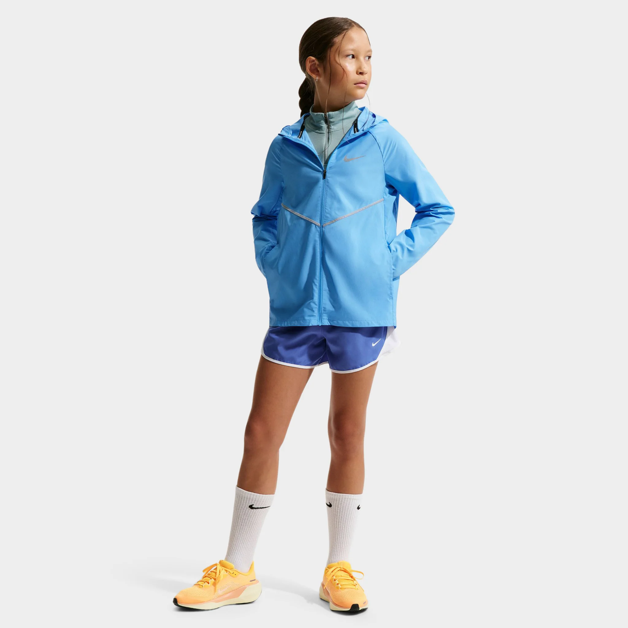 Nike Juniors' UV + Repelent Miler Jacket University Blue / Reflective Silver - Image 2