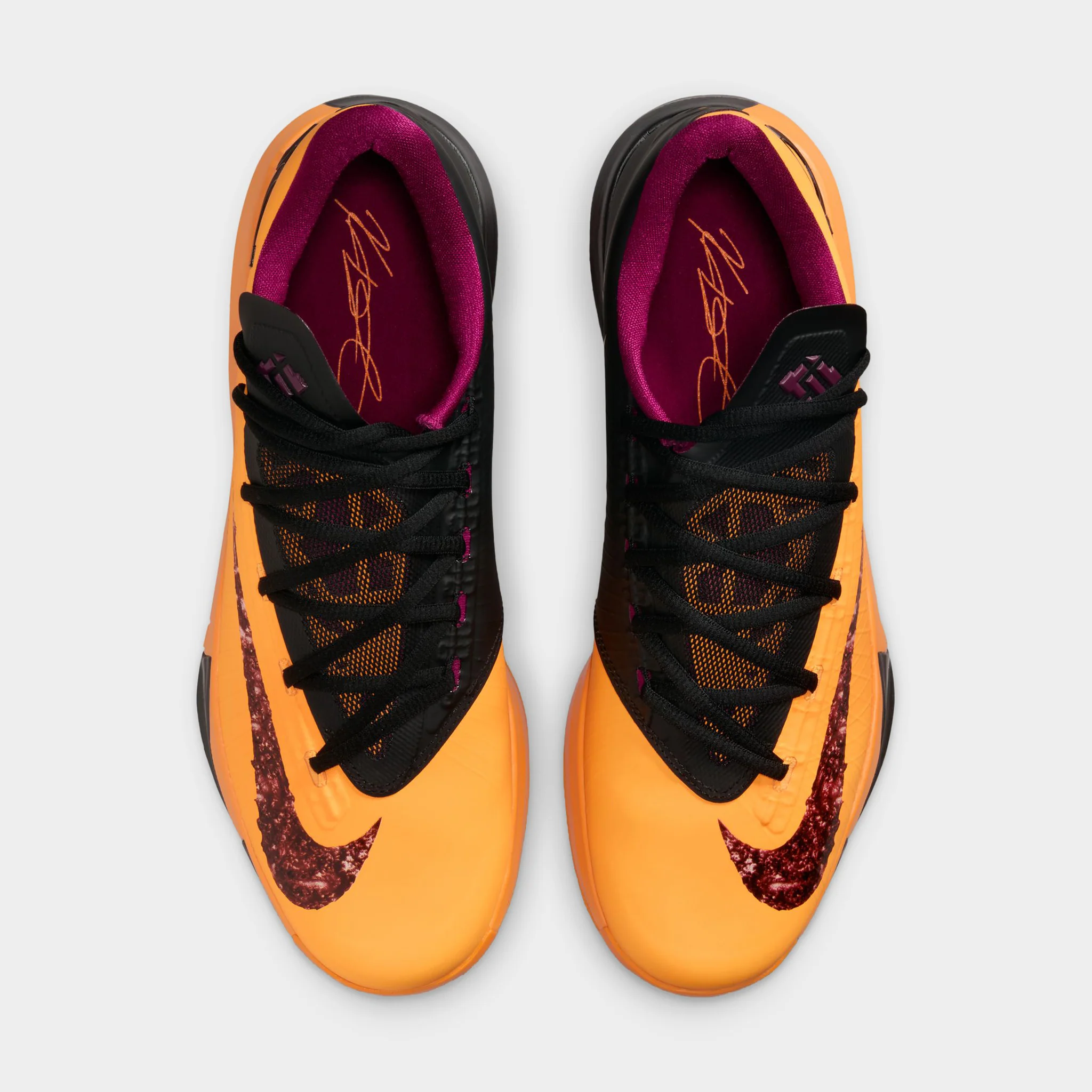 Nike KD VI Laser Orange / Raspberry Red - Black - Image 5