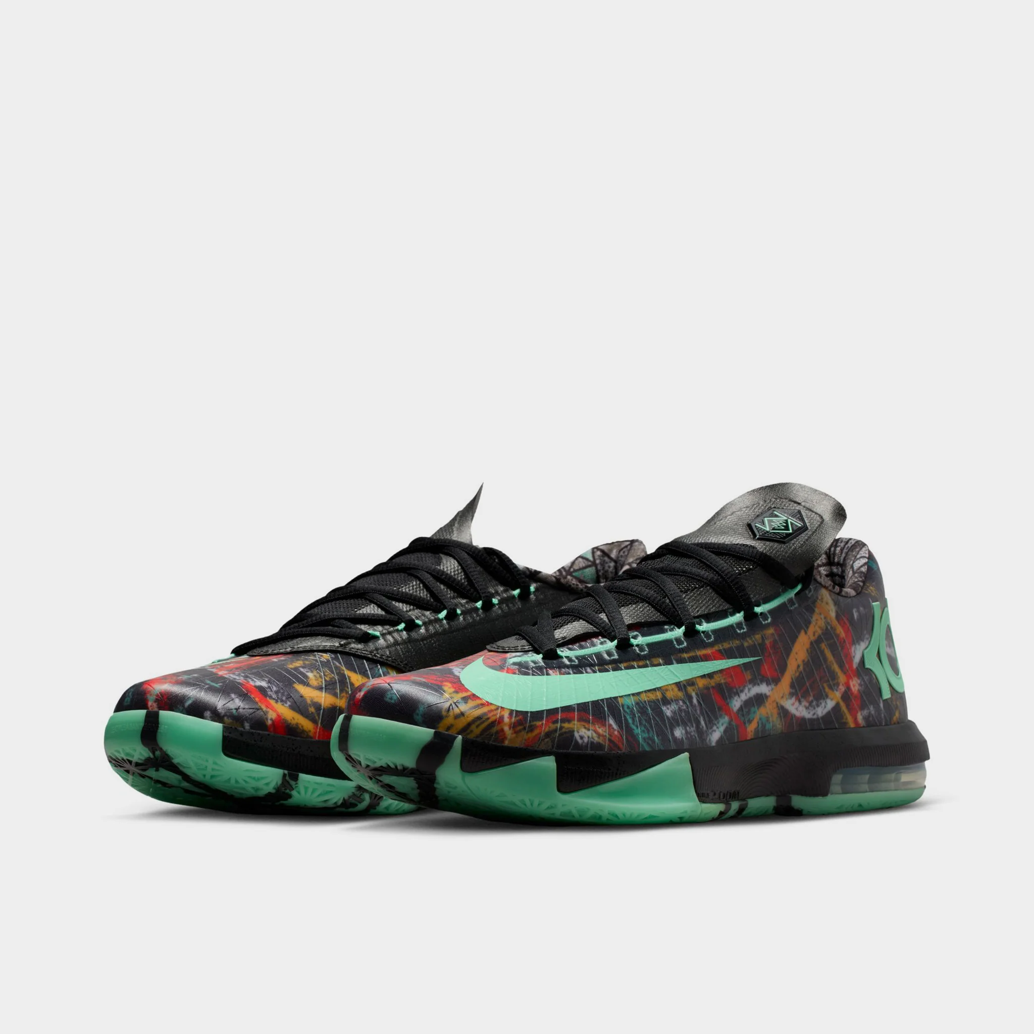 Nike KD VI Multicolor / Green Glow - Black - Image 2