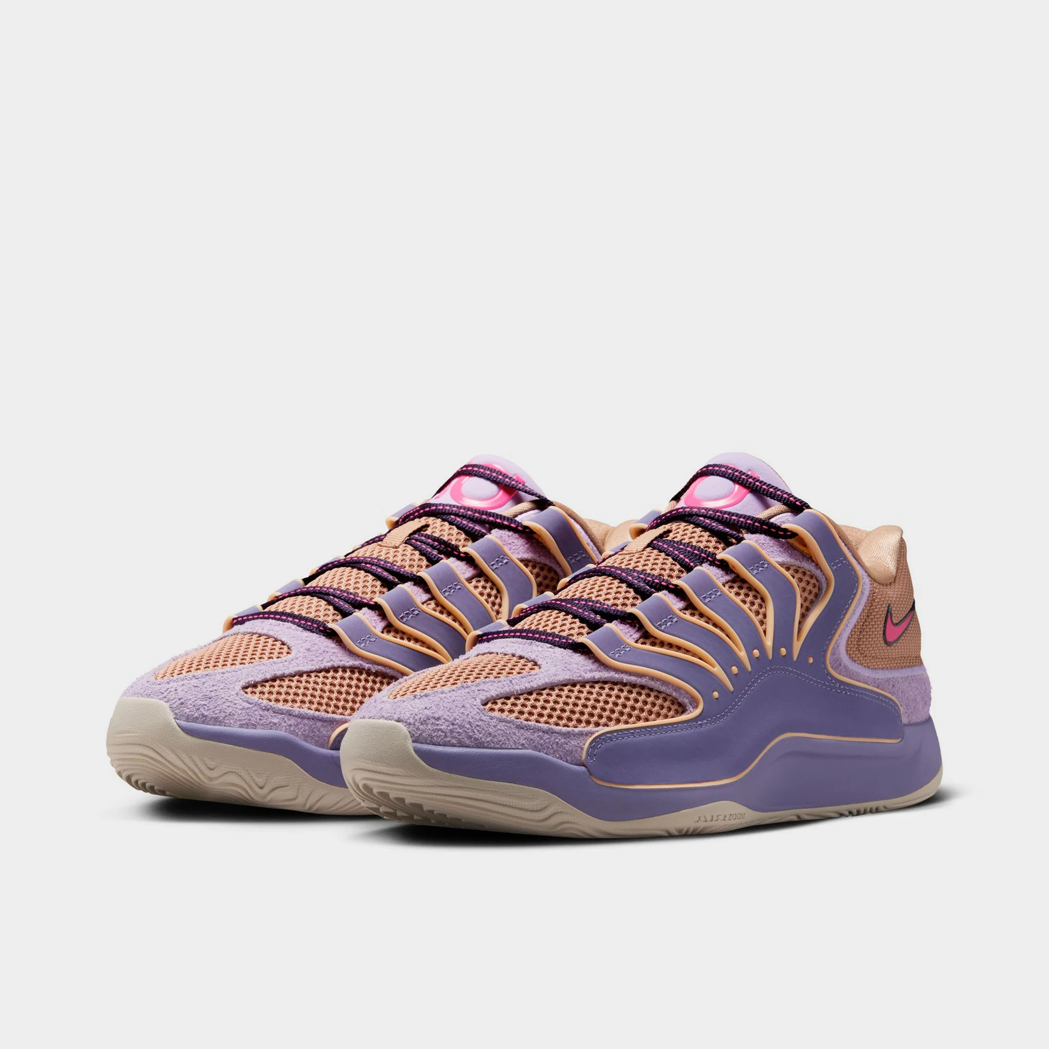 Nike KD 18 Tan / Purple - Red - Image 2