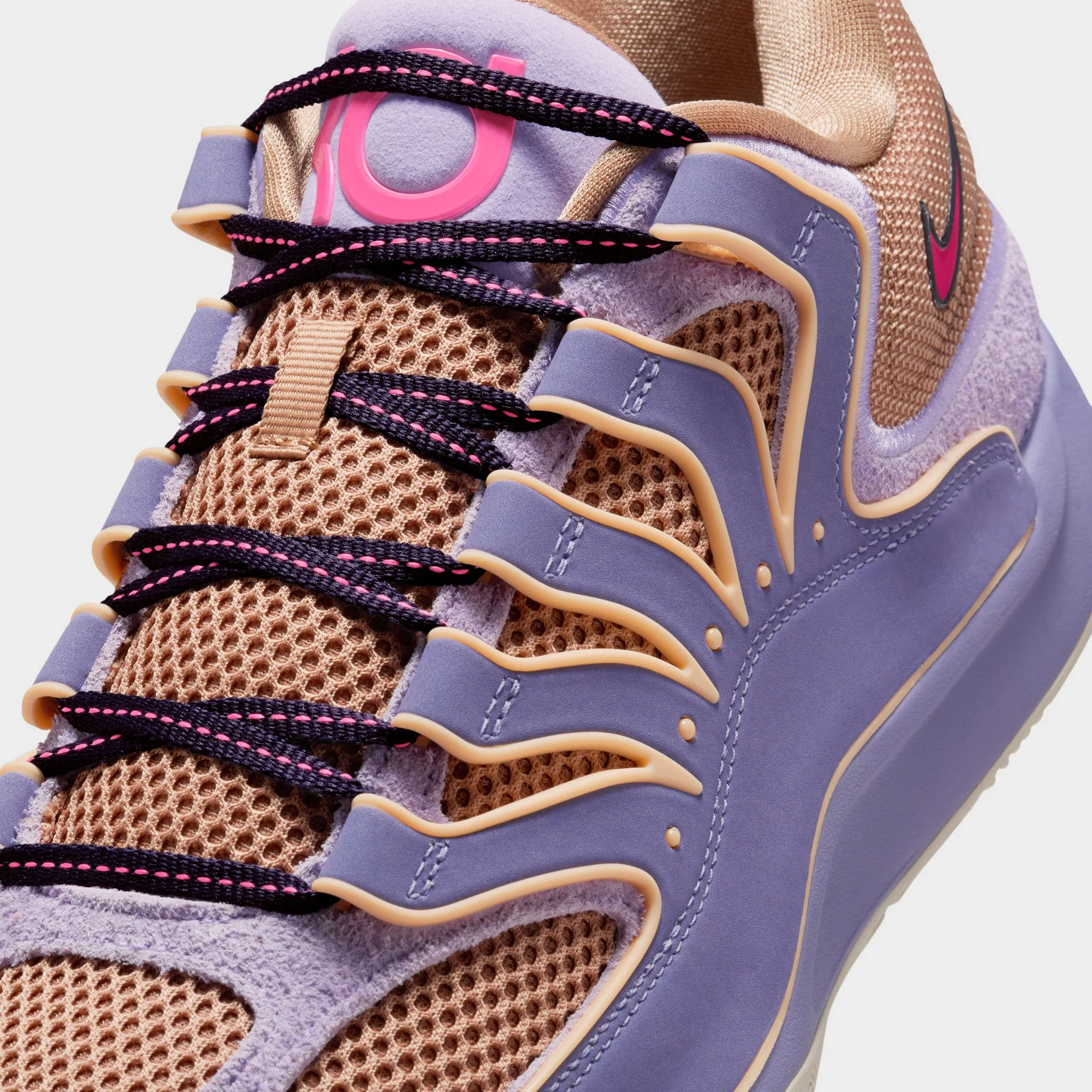 Nike KD 18 Tan / Purple - Red - Image 3