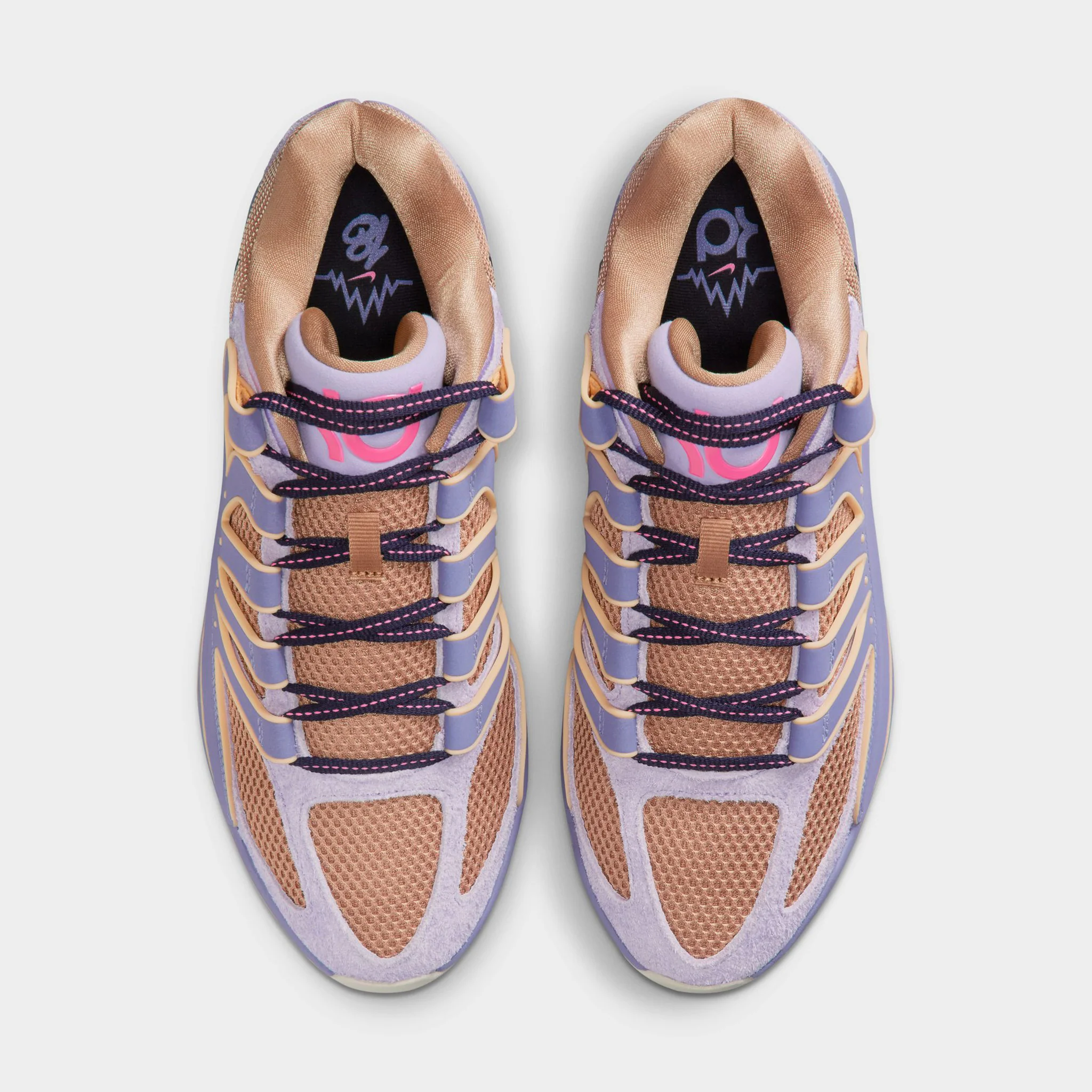 Nike KD 18 Tan / Purple - Red - Image 5