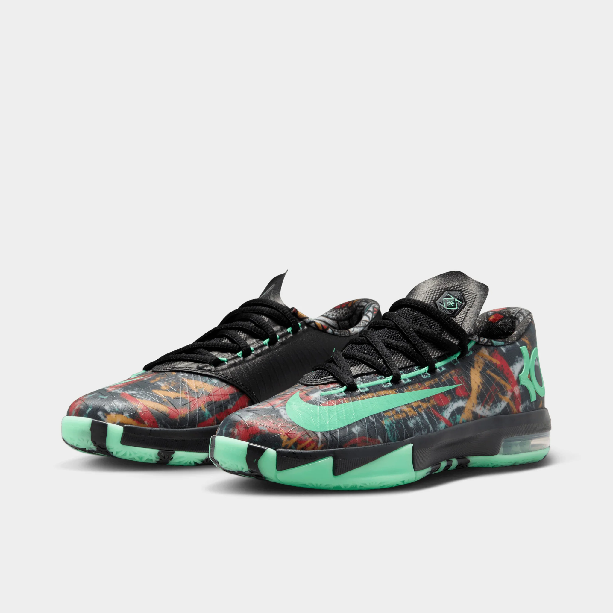 Nike KD VI GS Multi-Color / Green Glow - Black - Image 2