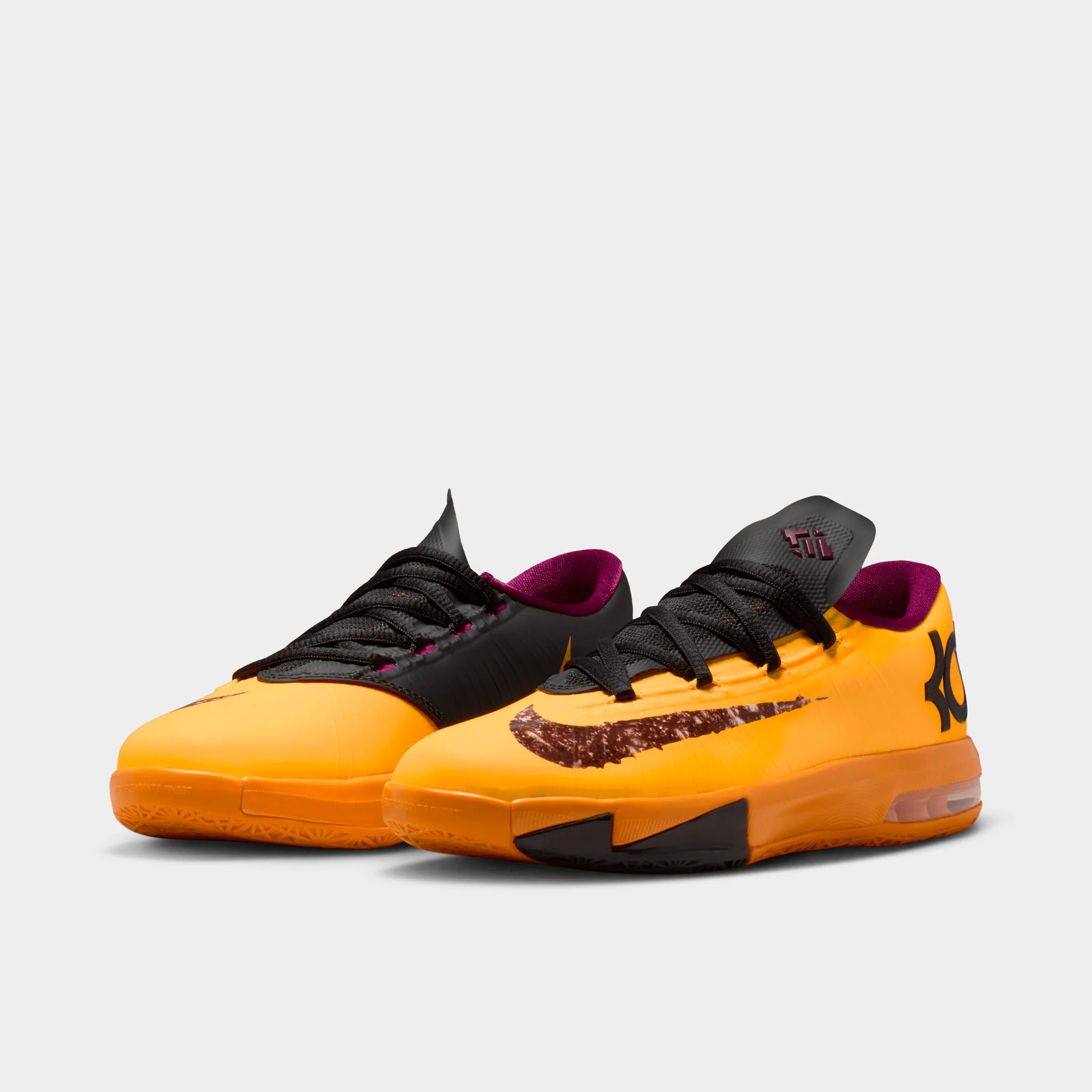 Nike KD VI GS Laser Orange / Raspberry Red - Black - Image 2