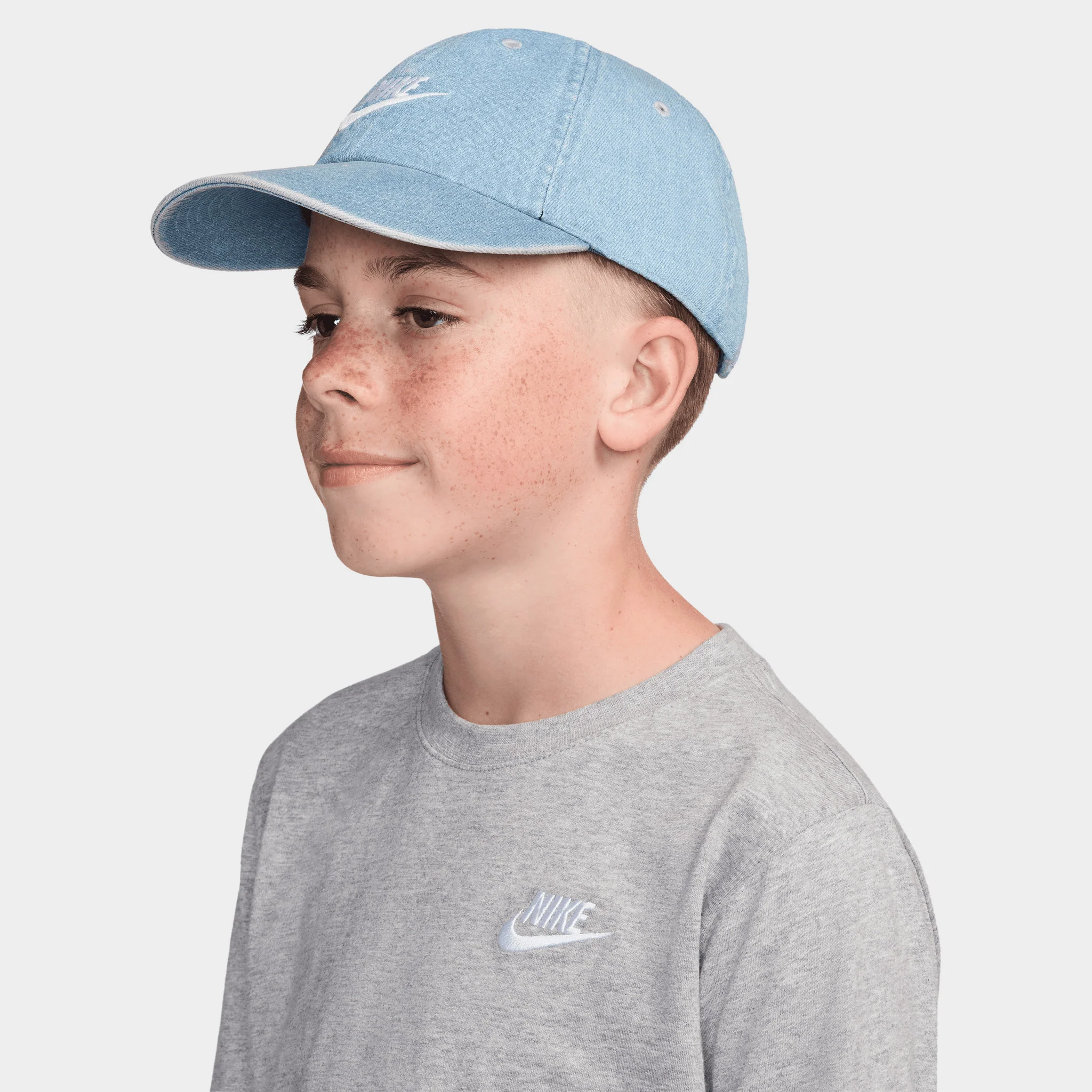Nike Kids' Unstructured Futura Denim Wash Cap / Aegean Storm - Image 4