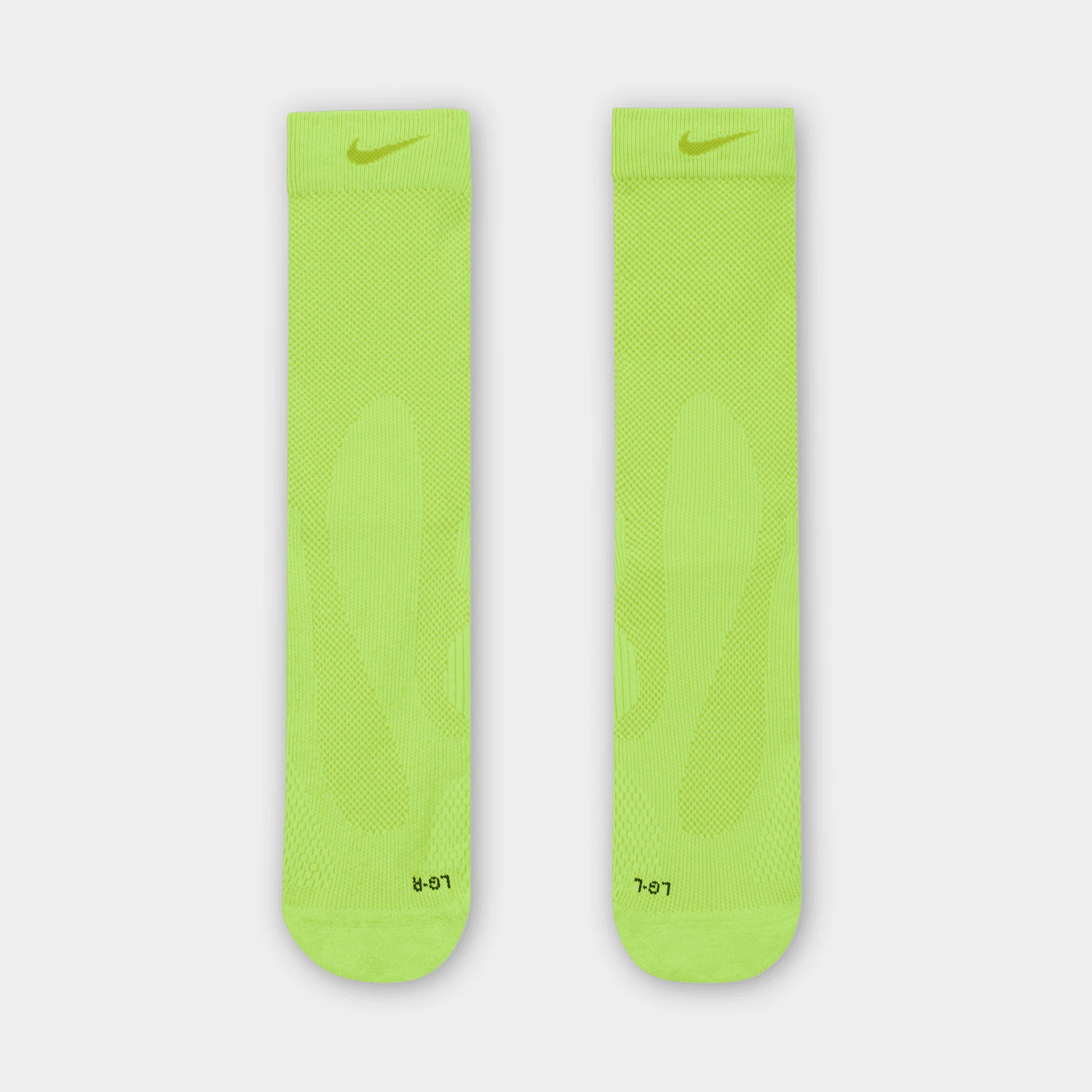 Nike Lightweight Run Crew Socks (1Pair) Volt / Bright Cactus - Image 2