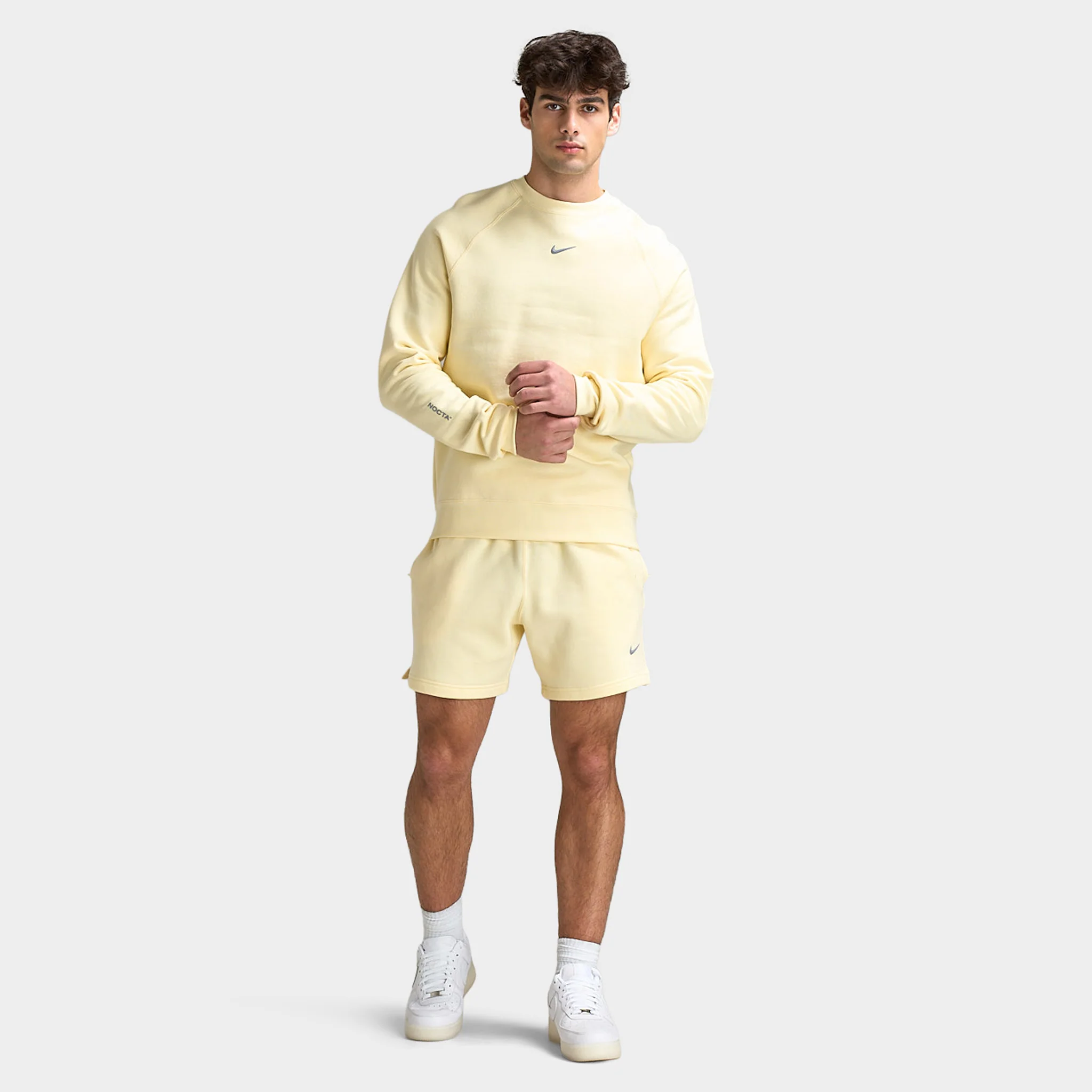 Nike Men's NOCTA Fleece Crew Sweatshirt Alabaster / Platinum Tint - Image 5
