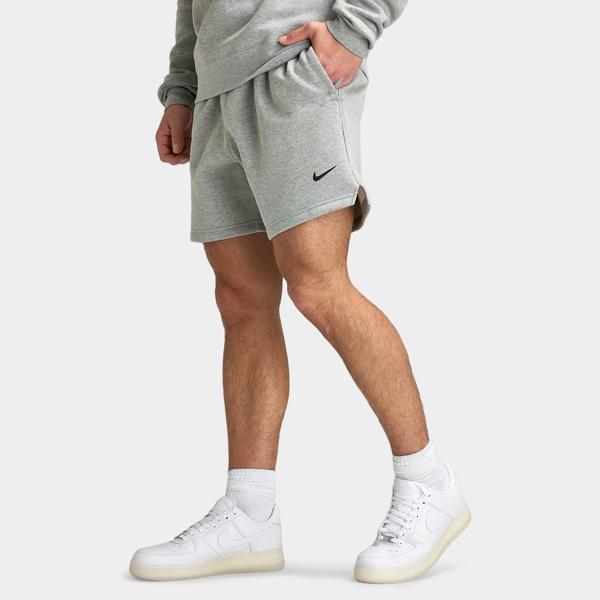 Nike NOCTA Cardinal Fleece Shorts Dark Grey Heather / Black - Image 2