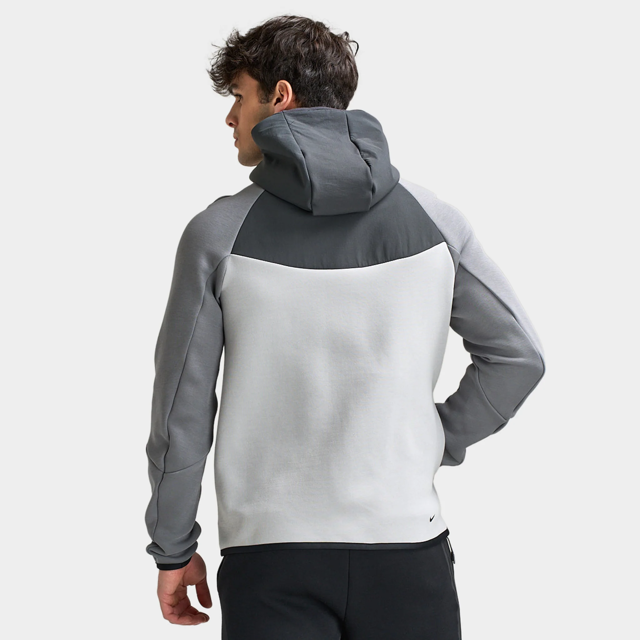 Nike Mix Tech Fleece Hoodie Smoke Grey / Anthracite / Pink - Image 2