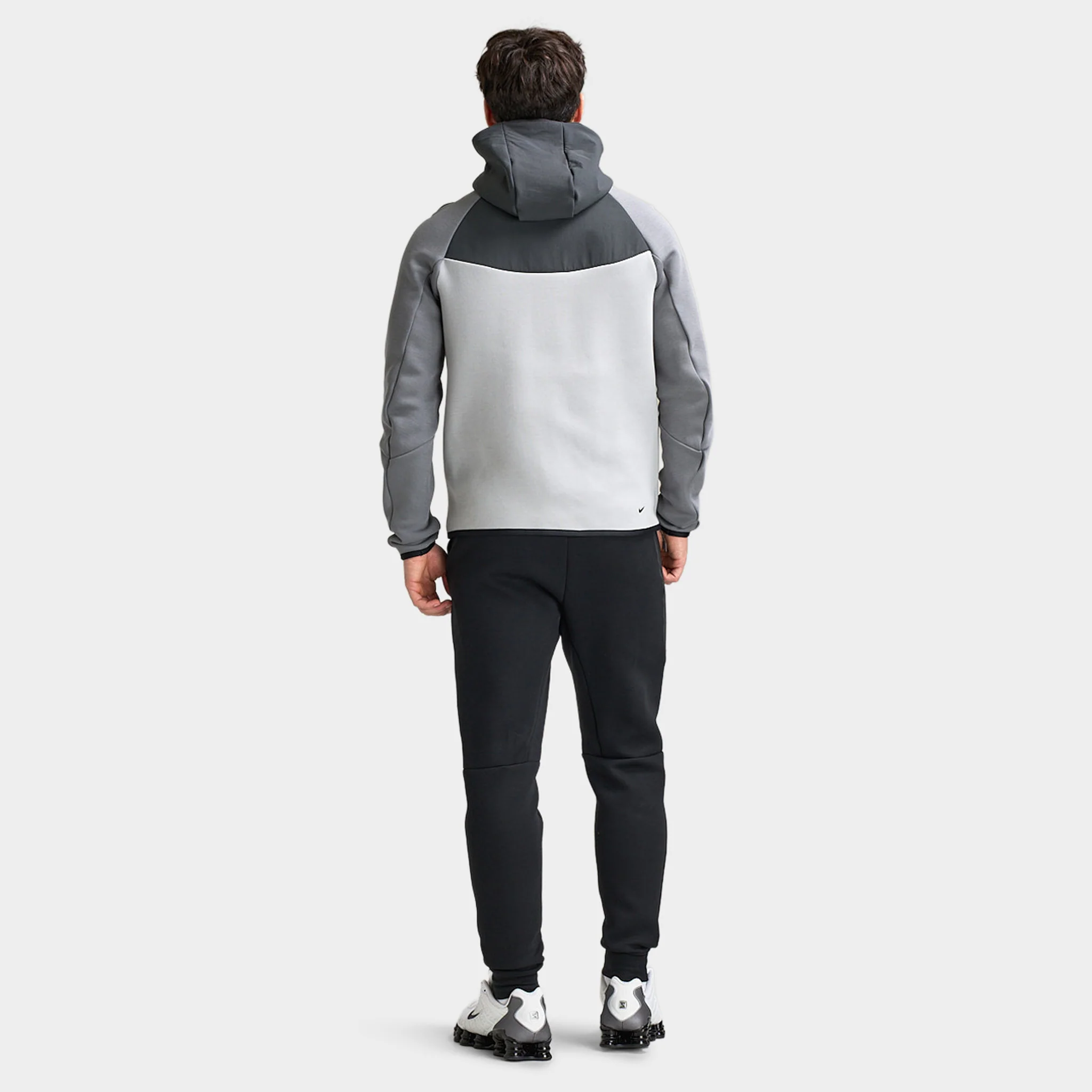Nike Mix Tech Fleece Hoodie Smoke Grey / Anthracite / Pink - Image 6