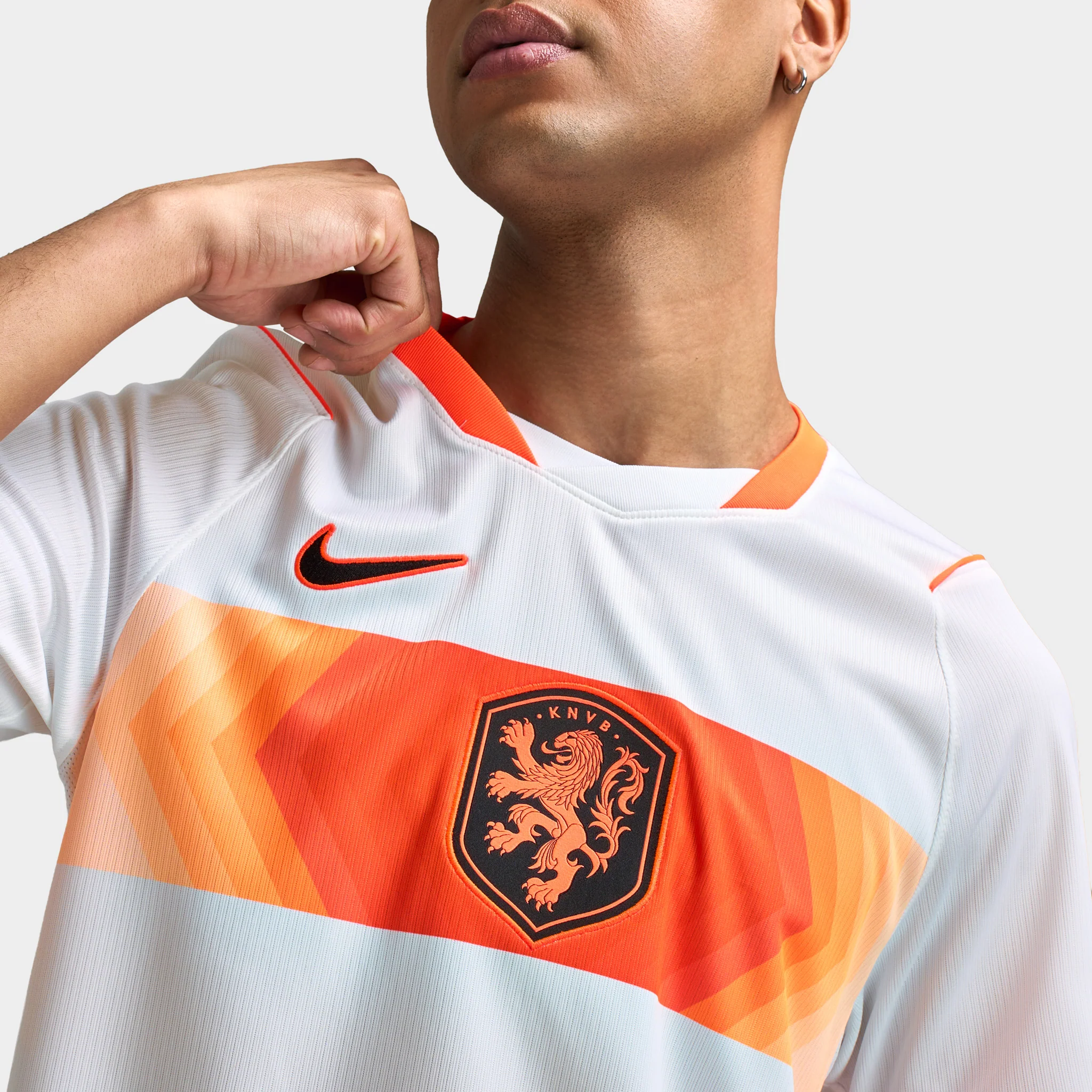 Nike Netherlands Away Jersey White / Hyper Crimson - Image 3