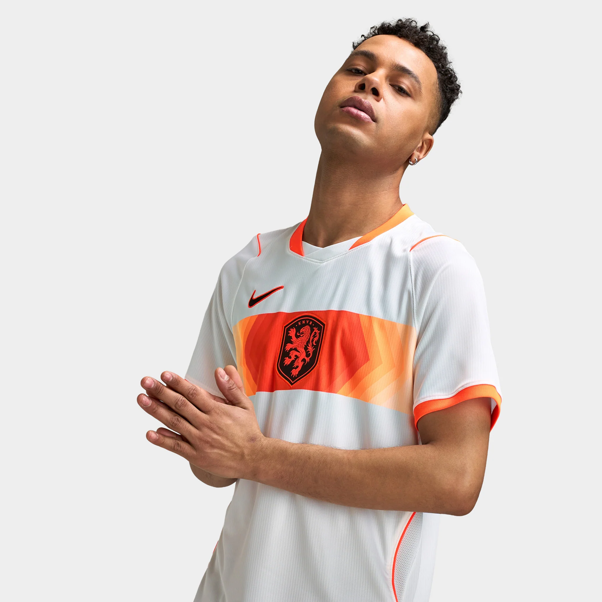 Nike Netherlands Away Jersey White / Hyper Crimson - Image 4