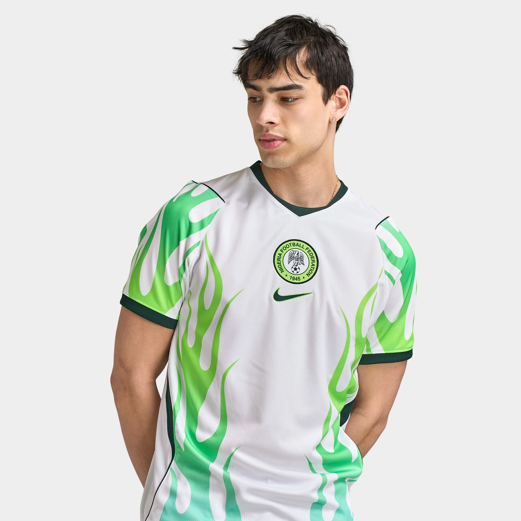 Nike Nigeria Away Jersey White / Green Glow - Image 2