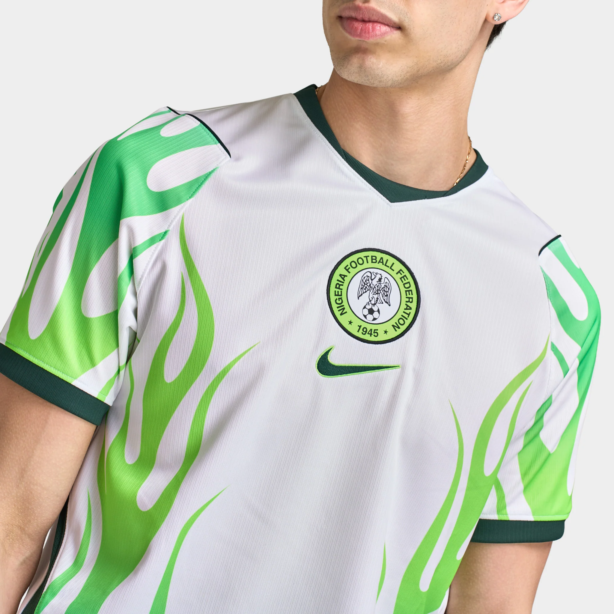 Nike Nigeria Away Jersey White / Green Glow - Image 3