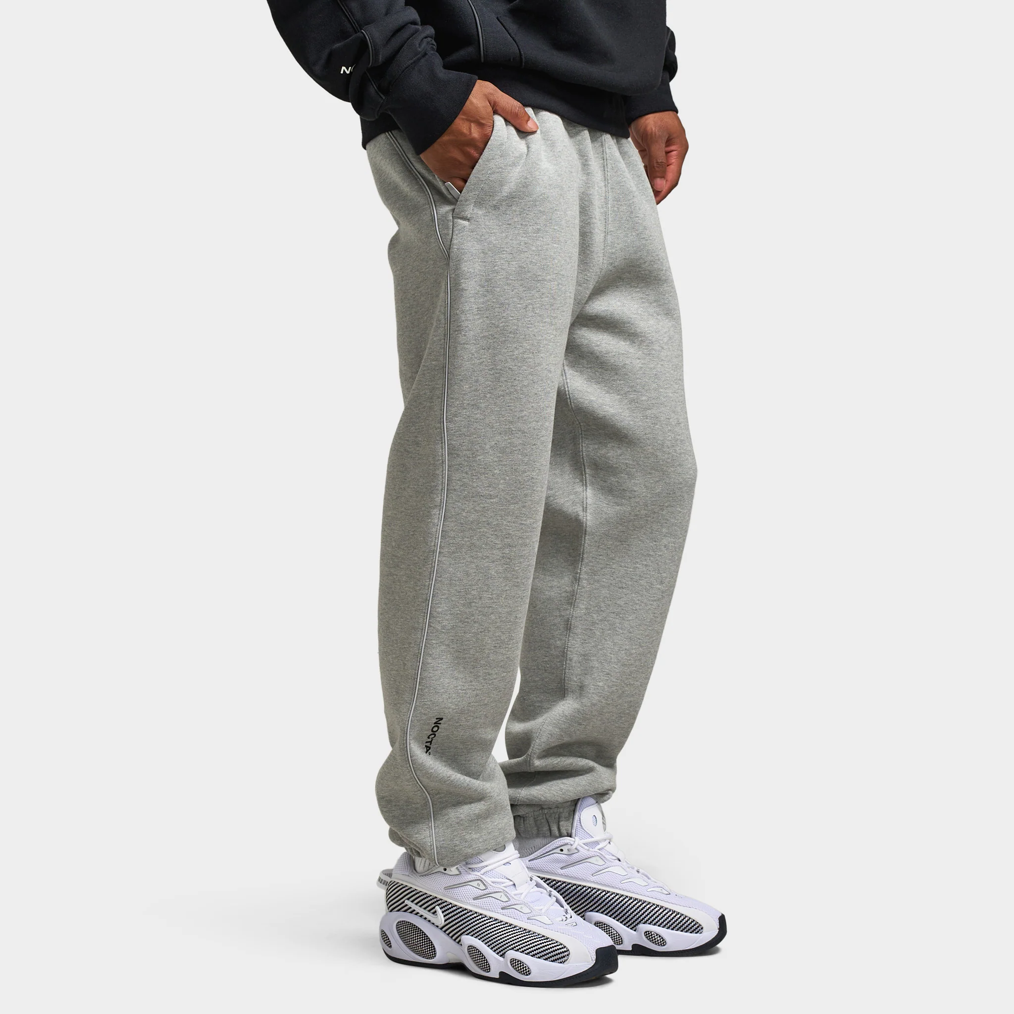 Nike NOCTA Cardinal Fleece Sweatpants Dark Heather Grey / Black - Image 4