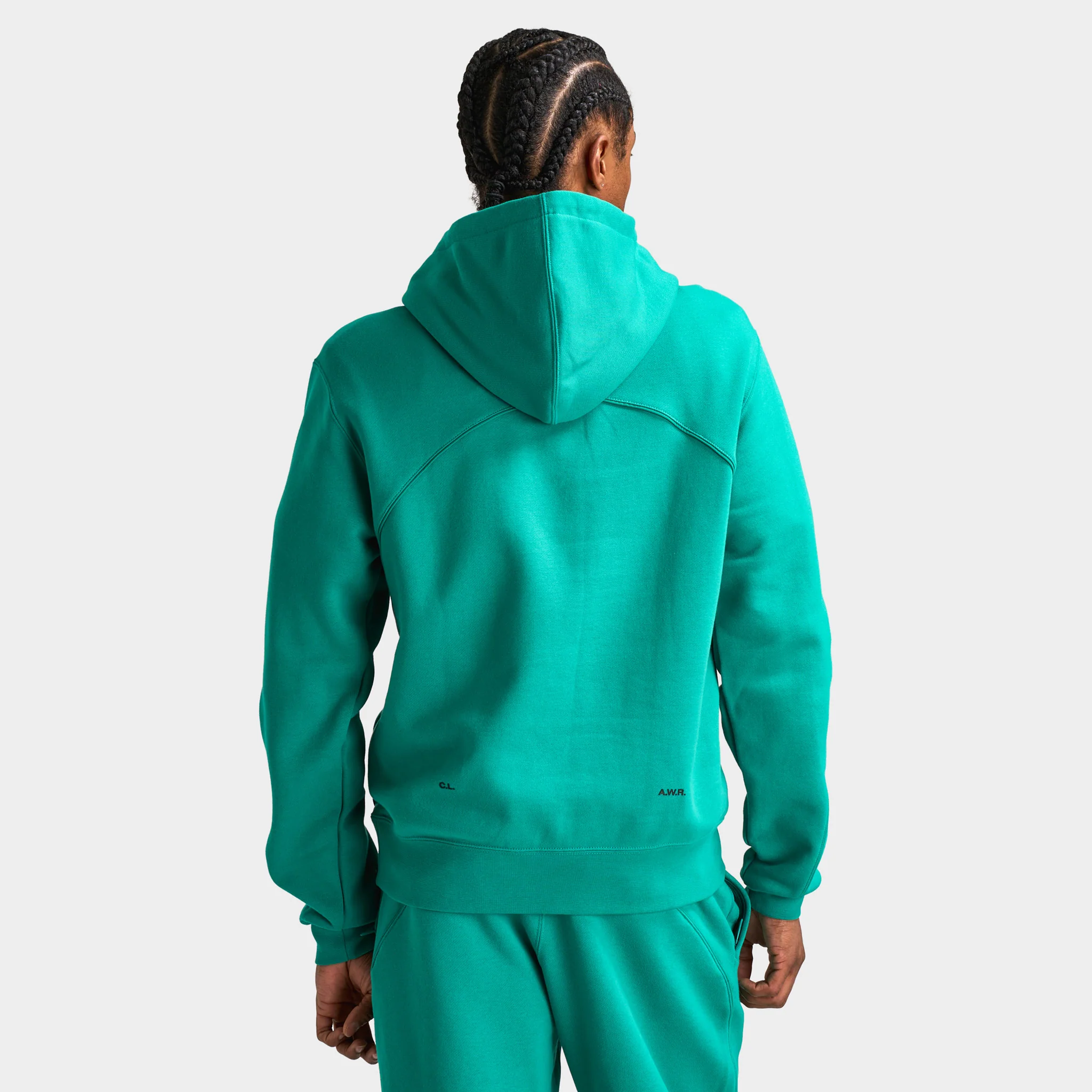Nike NOCTA Fleece CS Pullover Hoodie Neptune Green / Black - Image 2