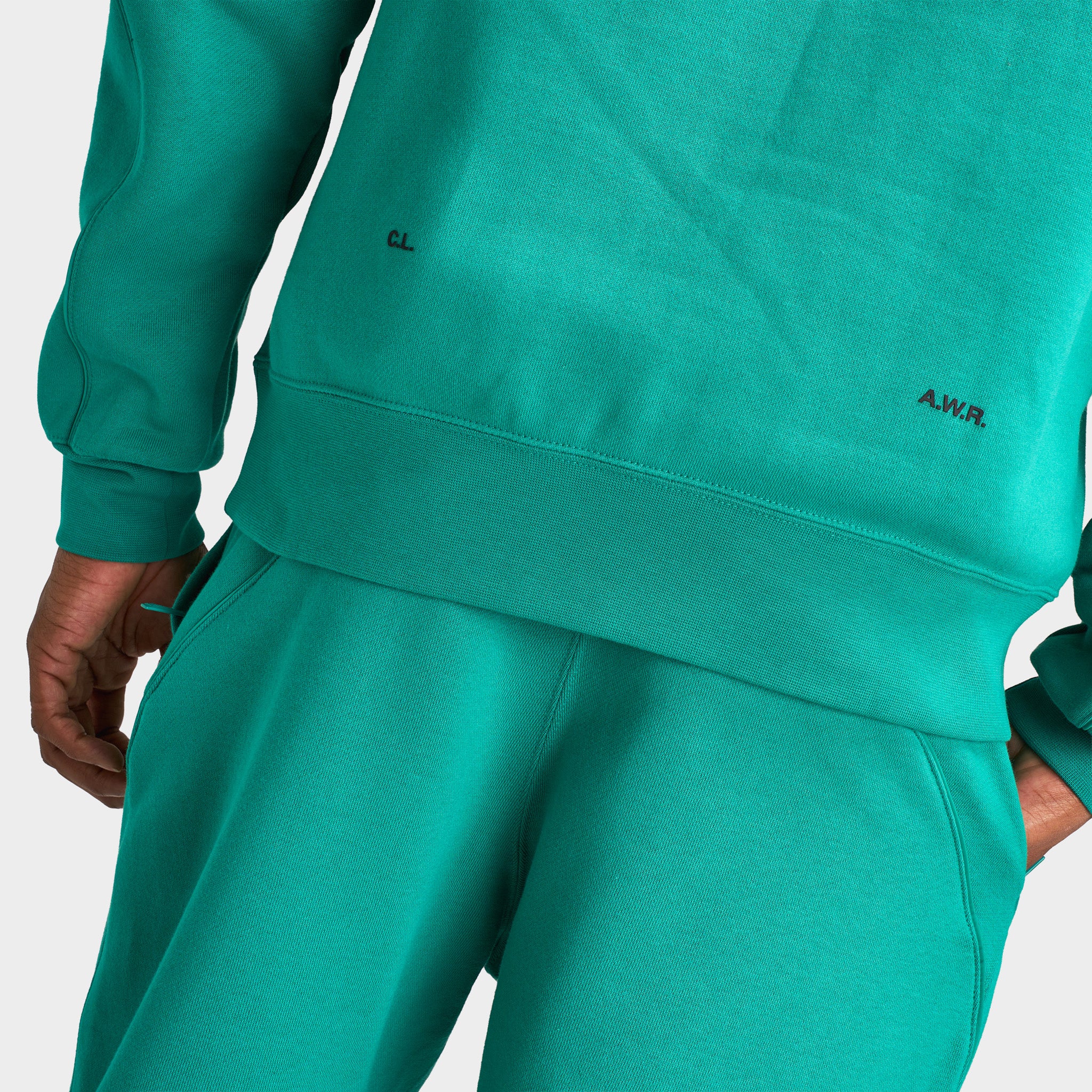 Nike NOCTA Fleece CS Pullover Hoodie Neptune Green / Black - Image 4