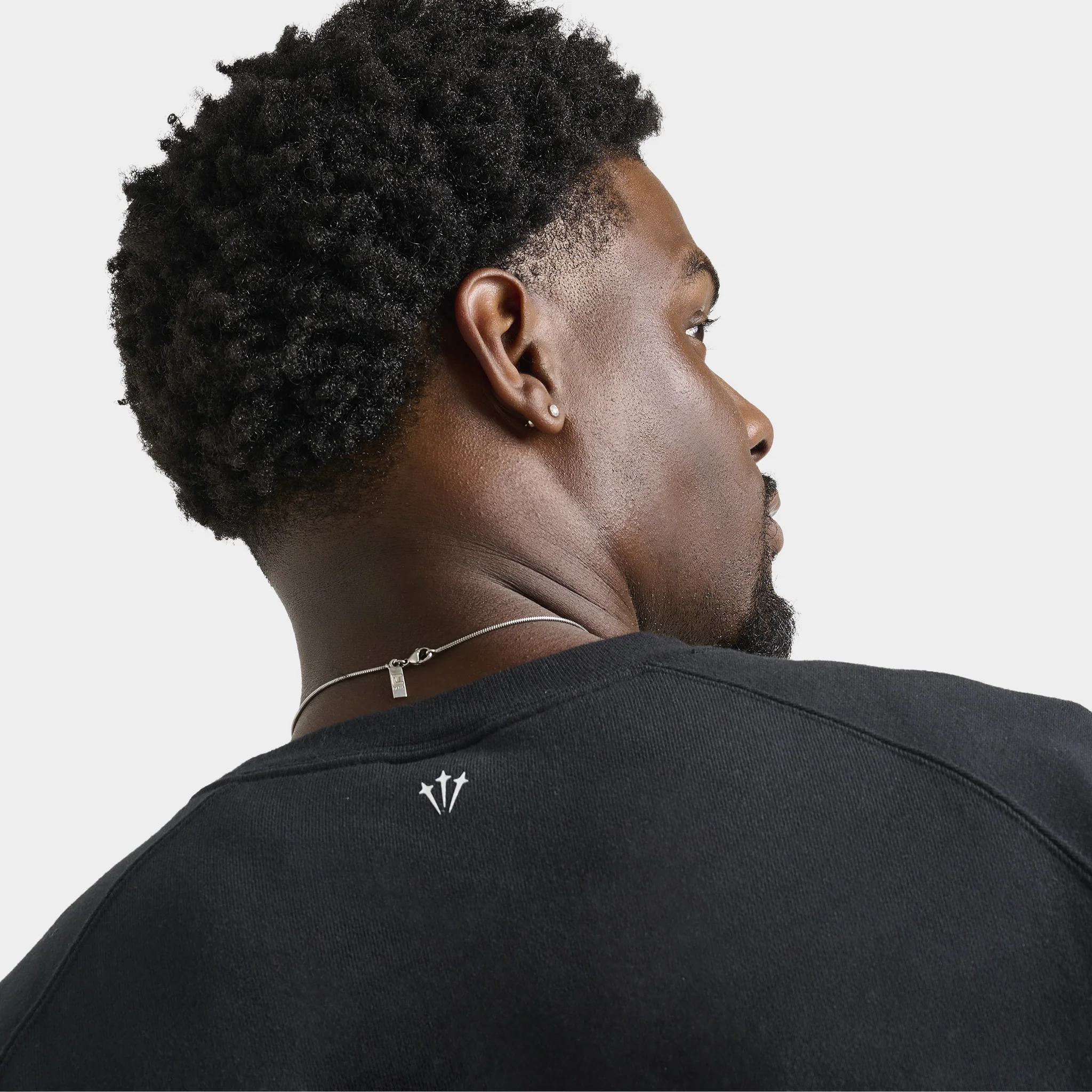 Nike NOCTA CS Cardinal  Fleece Crewneck Black / White - Image 4