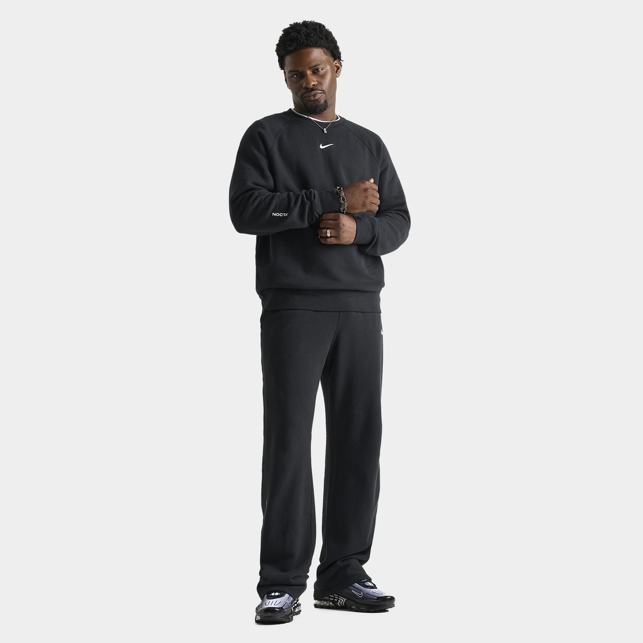 Nike NOCTA CS Cardinal  Fleece Crewneck Black / White - Image 6