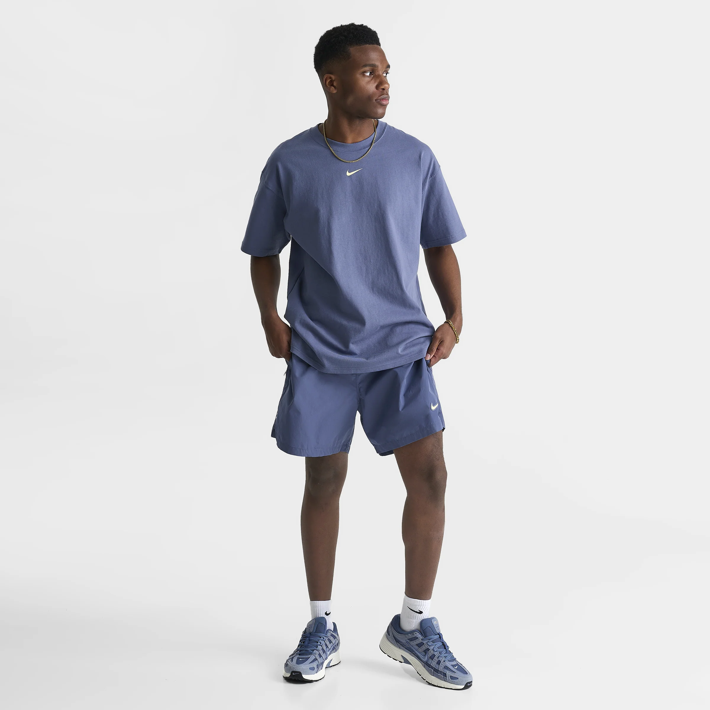 Nike NOCTA CARDINAL CS Woven Shorts Diffused Blue / Black - Citron Tint - Image 6