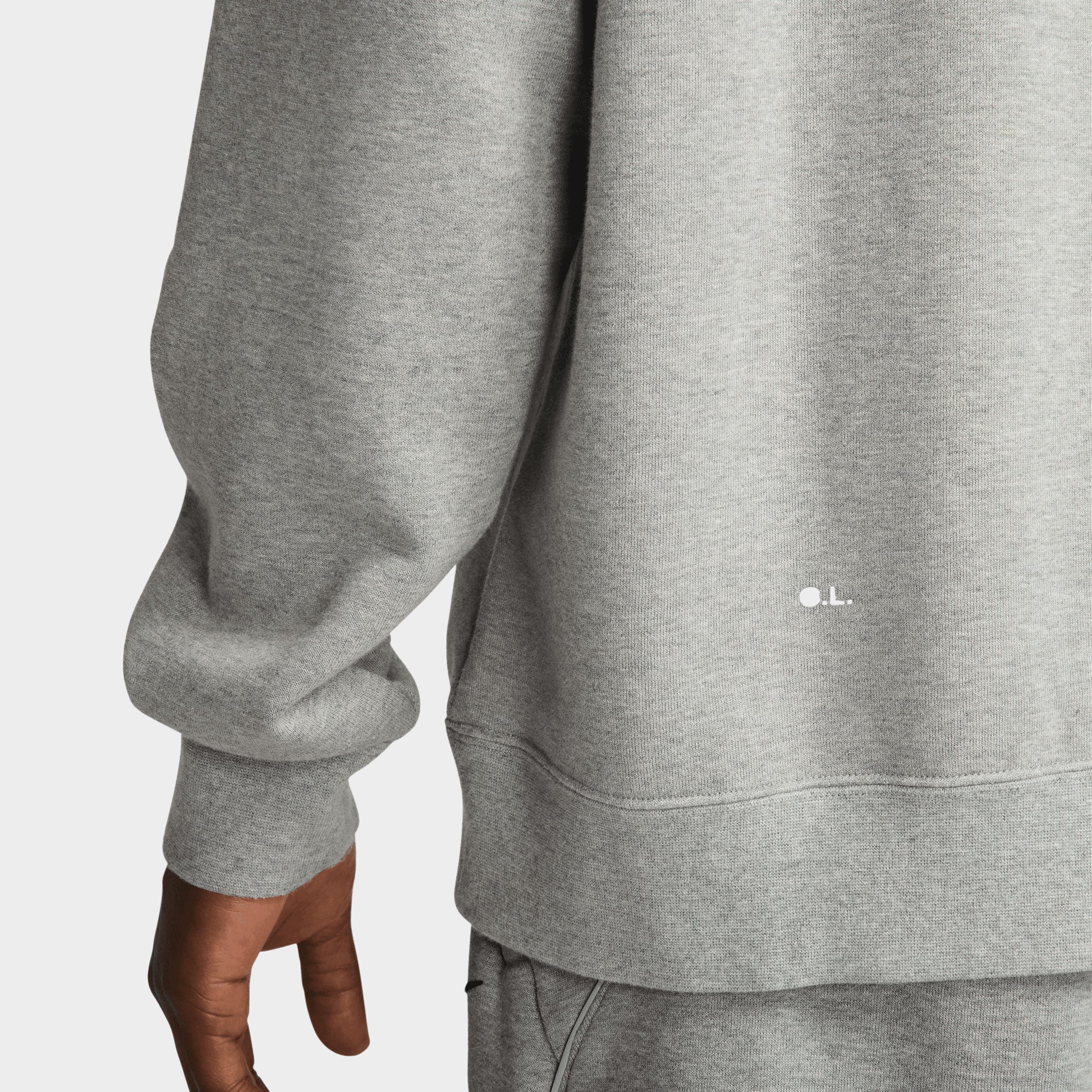 Nike NOCTA Fleece CS Crewneck Dark Grey Heather / Black - Image 10