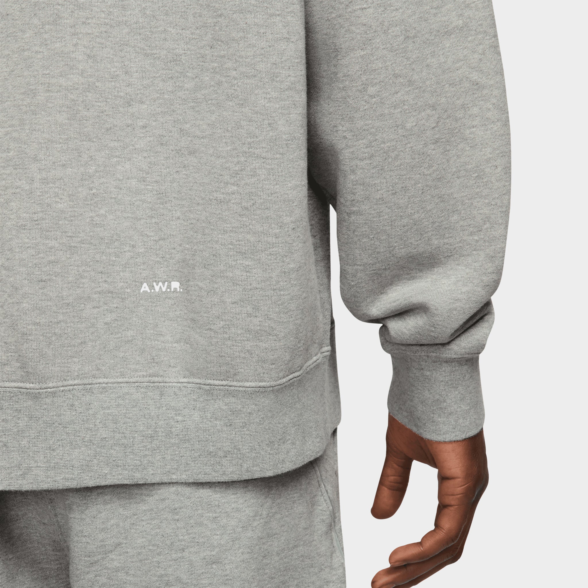 Nike NOCTA Fleece CS Crewneck Dark Grey Heather / Black - Image 11