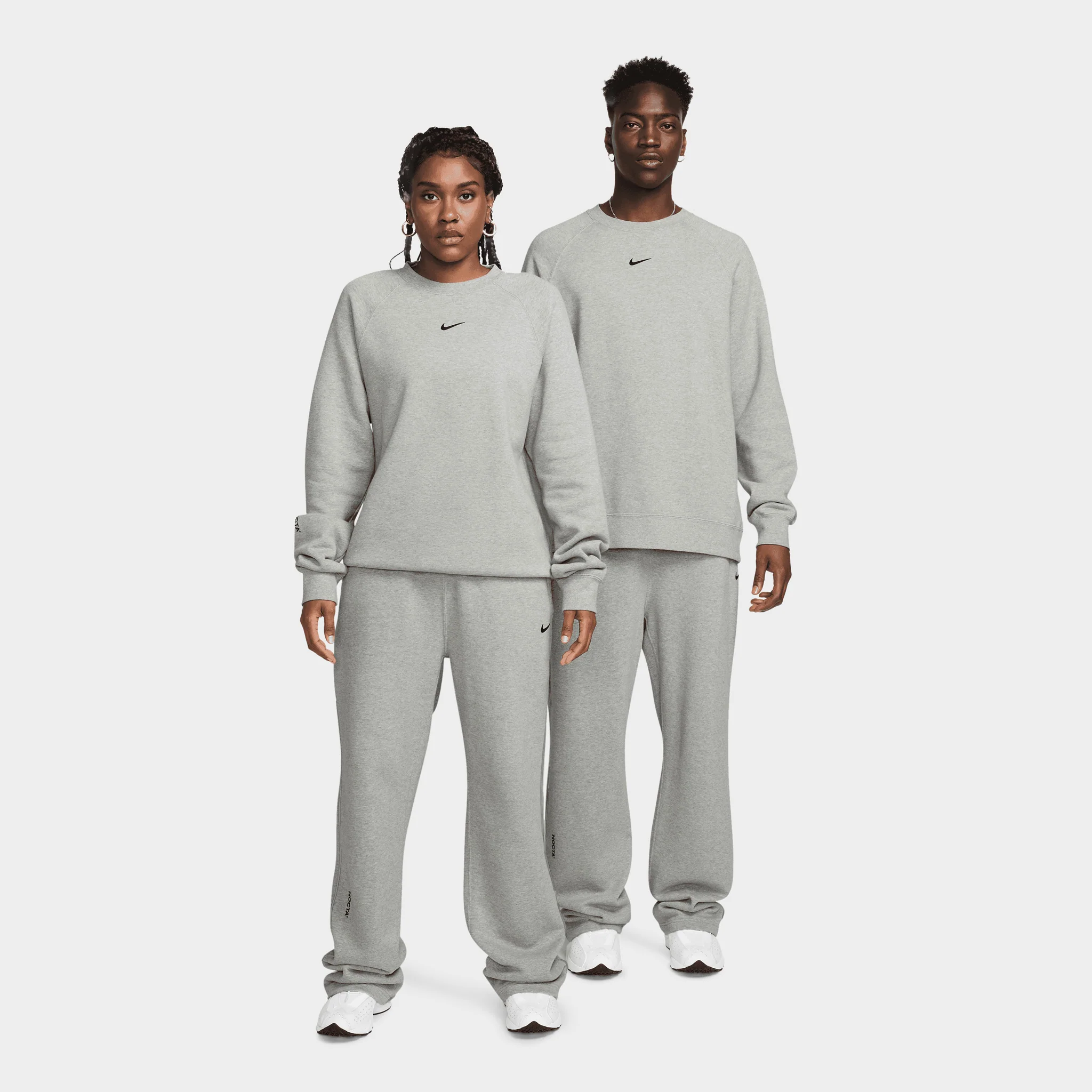 Nike NOCTA Fleece CS Crewneck Dark Grey Heather / Black - Image 12