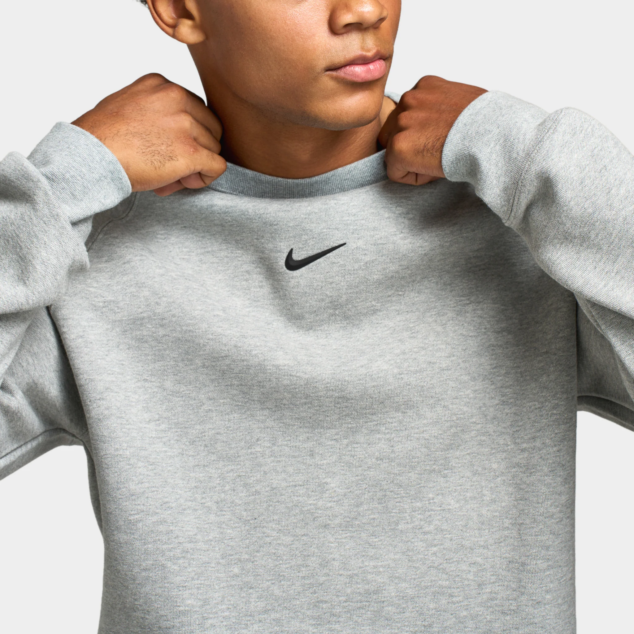 Nike NOCTA Fleece CS Crewneck Dark Grey Heather / Black - Image 4