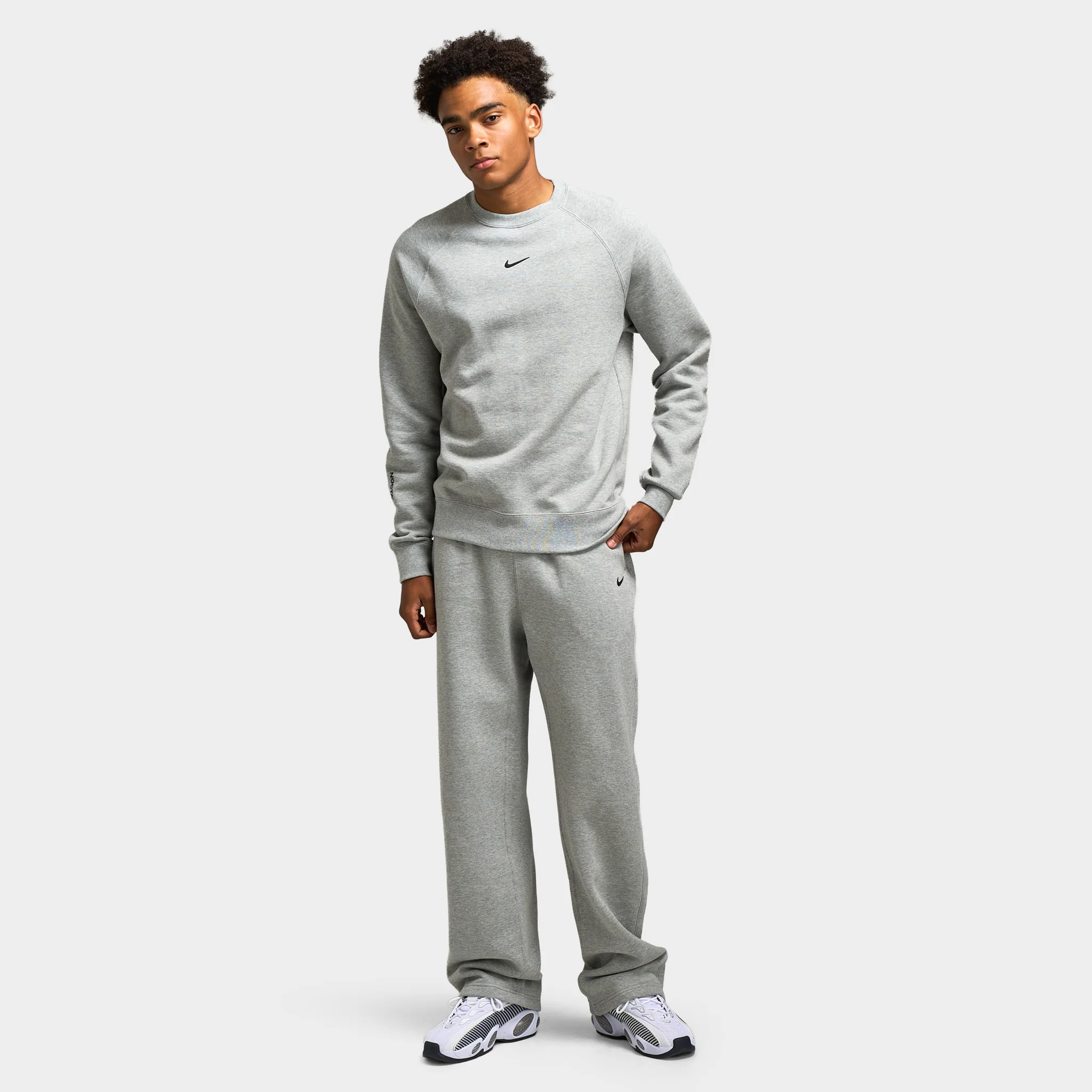 Nike NOCTA Fleece CS Crewneck Dark Grey Heather / Black - Image 6