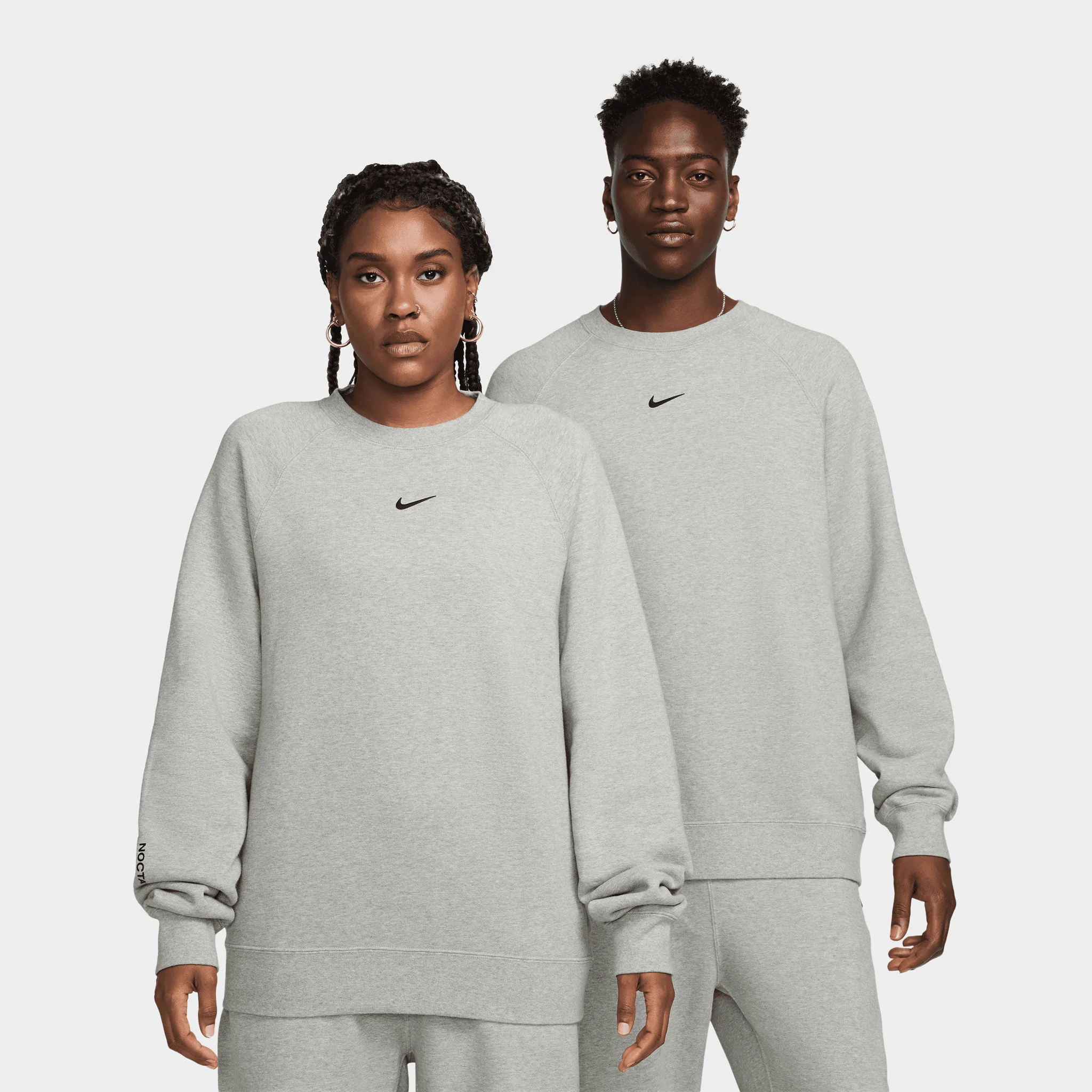 Nike NOCTA Fleece CS Crewneck Dark Grey Heather / Black - Image 7