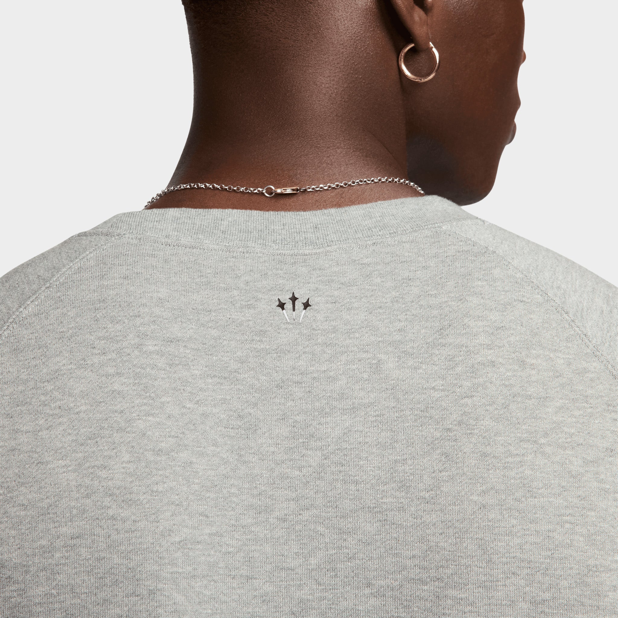 Nike NOCTA Fleece CS Crewneck Dark Grey Heather / Black - Image 8