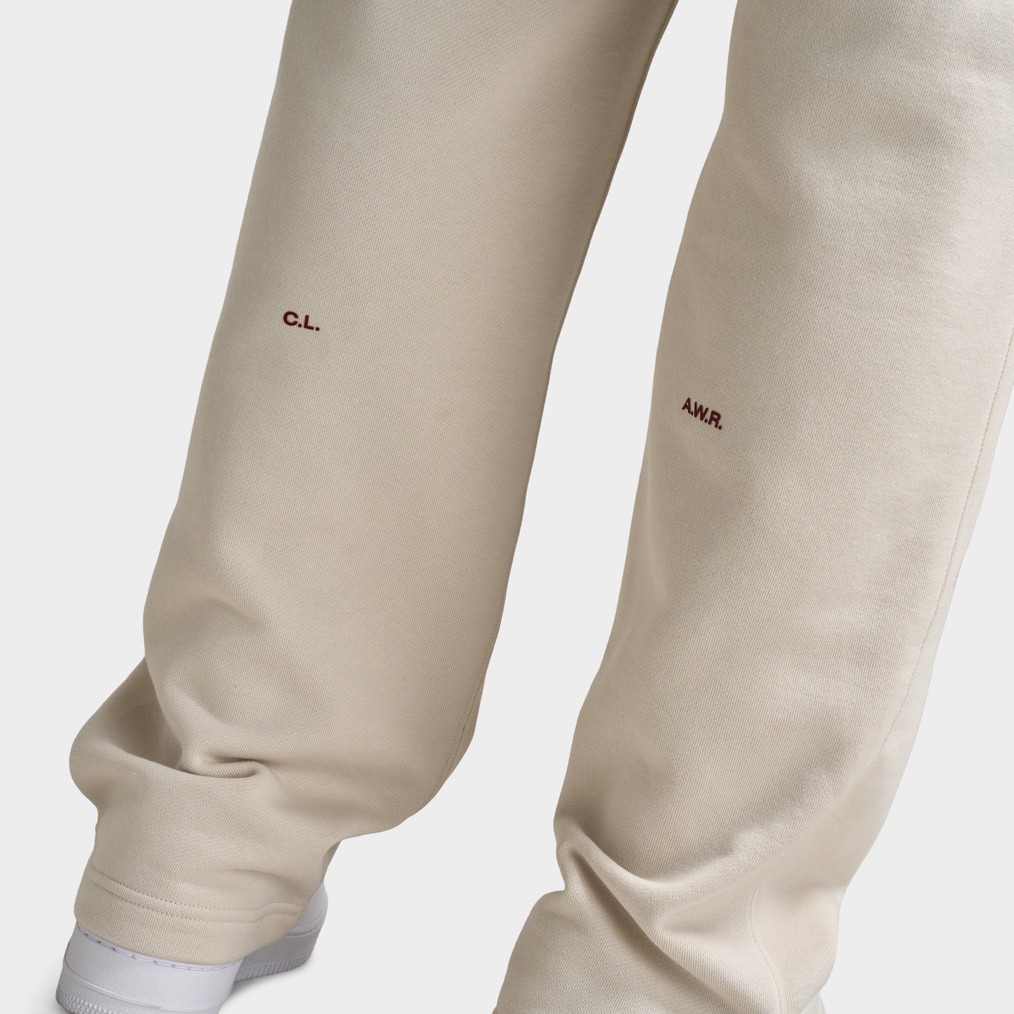 Nike NOCTA Cardinal Fleece Open Hem Sweatpants Light Orewood Brown / Team Red - Image 5