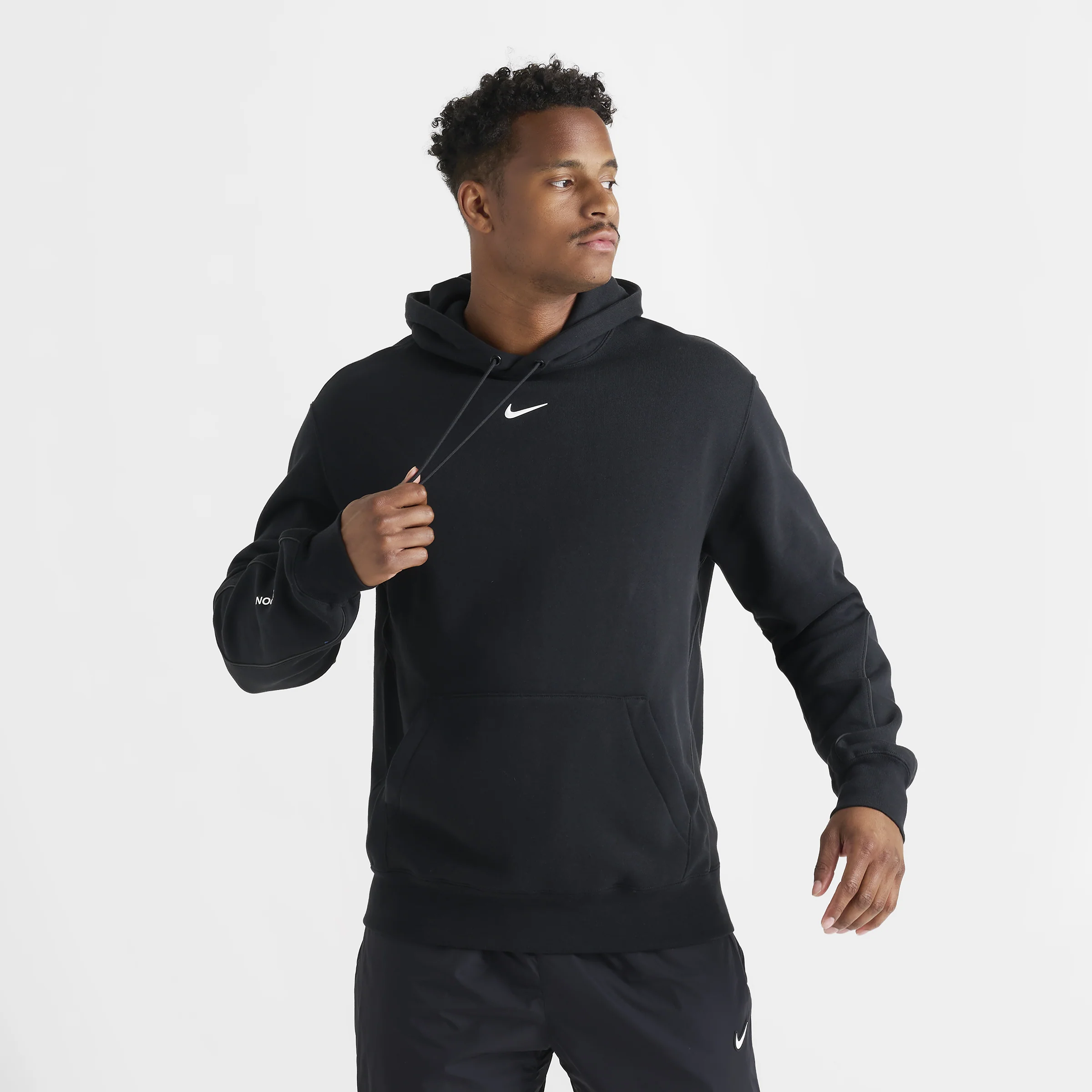 Nike NOCTA Cardinal Fleece Pullover Hoodie Black / White - Image 3