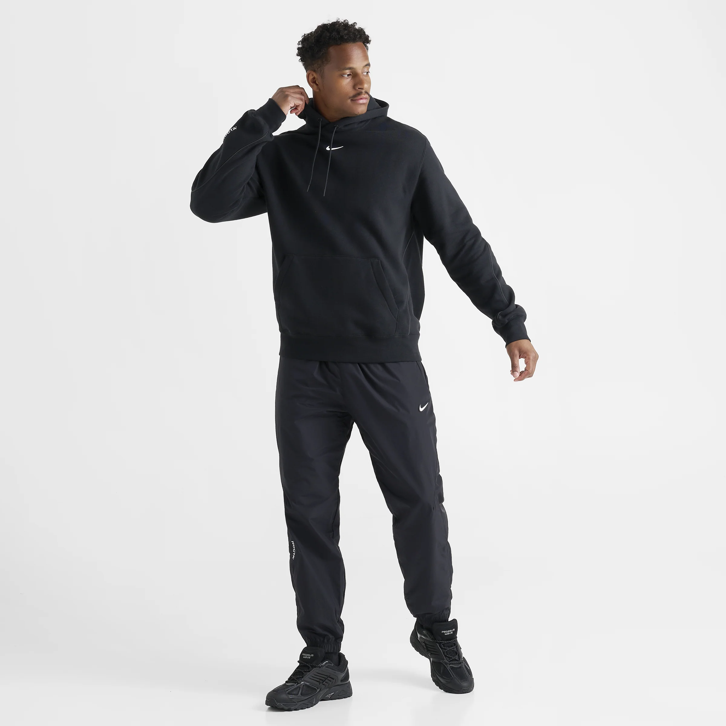 Nike NOCTA Cardinal Fleece Pullover Hoodie Black / White - Image 5