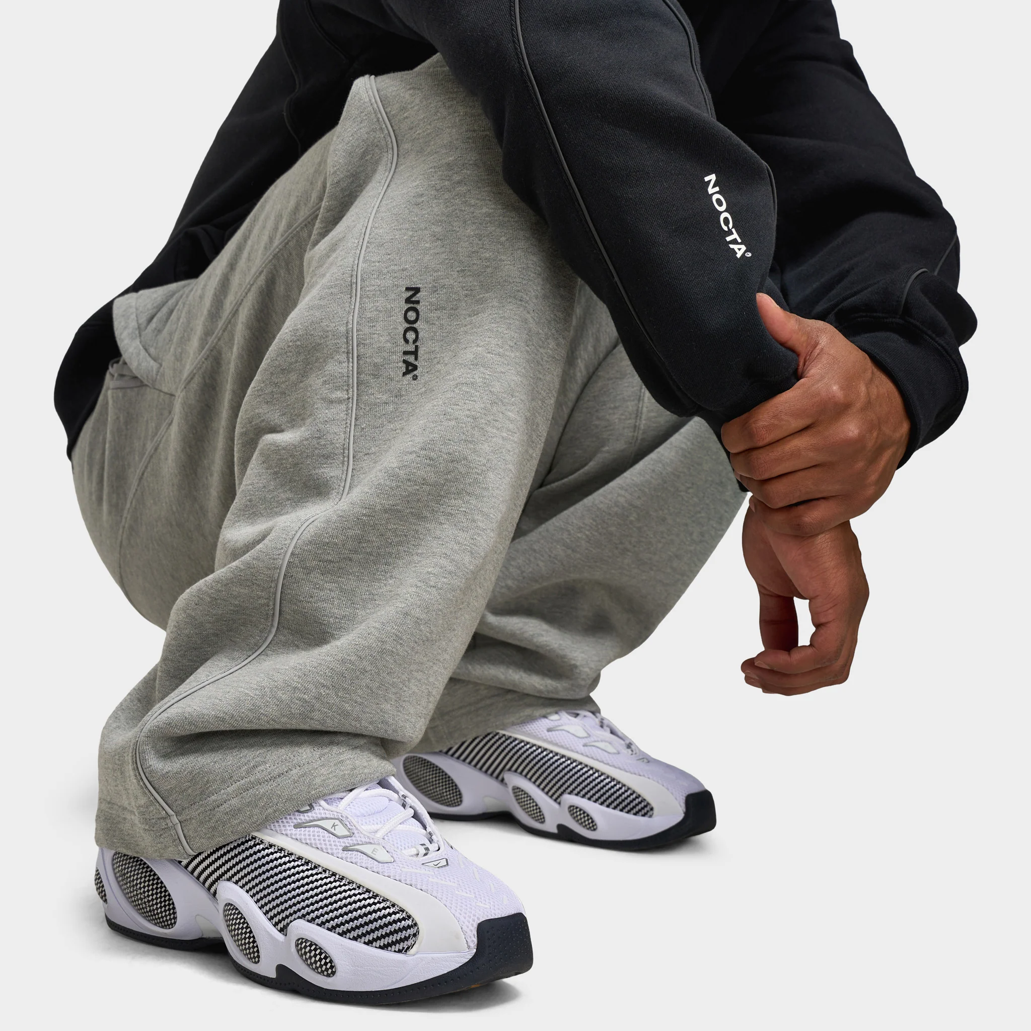 Nike NOCTA Fleece CS Open-Hem Sweatpants / Dark Grey Heather - Image 6