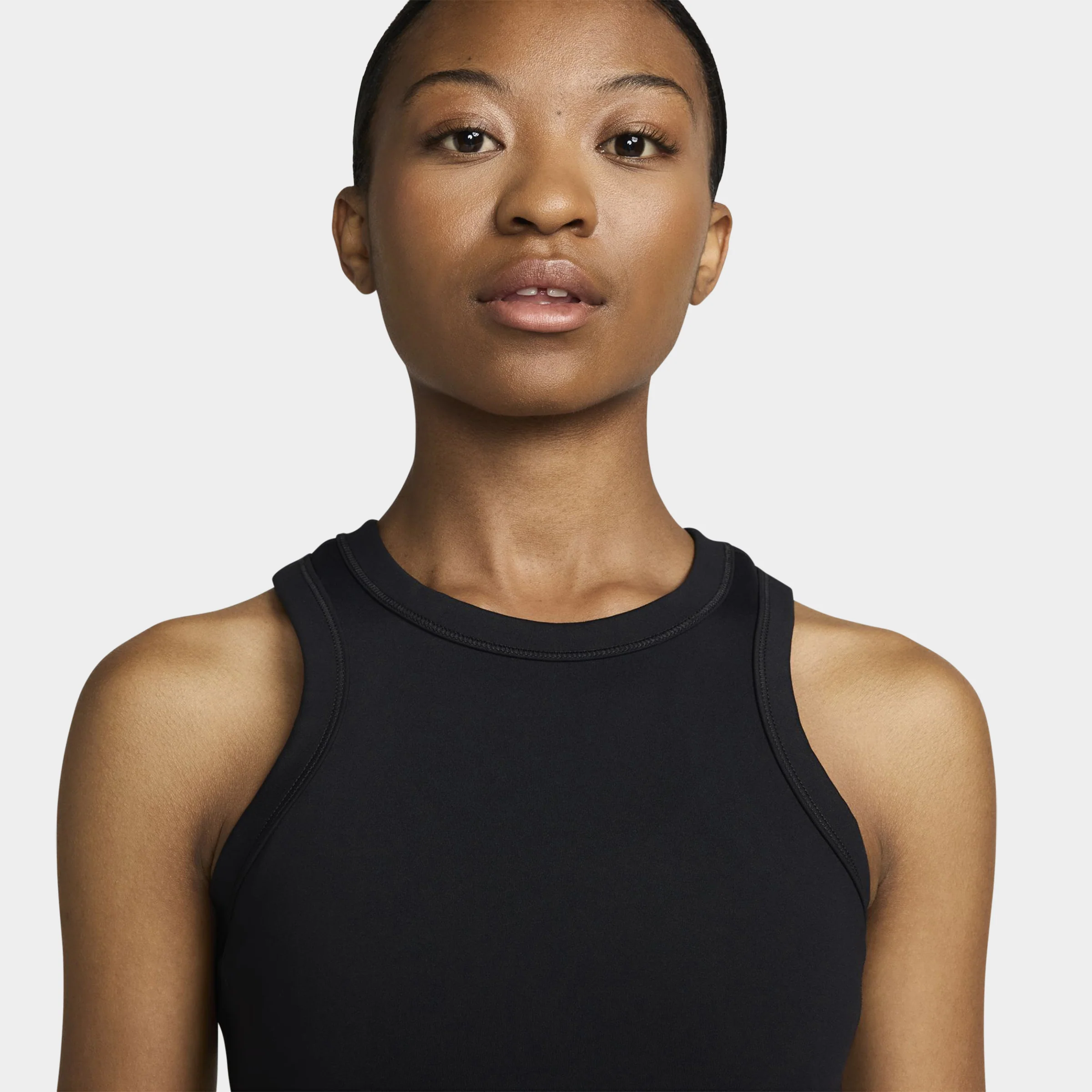 Nike One Women's Dri-FIT Cropped Tank Top / Black - Image 3
