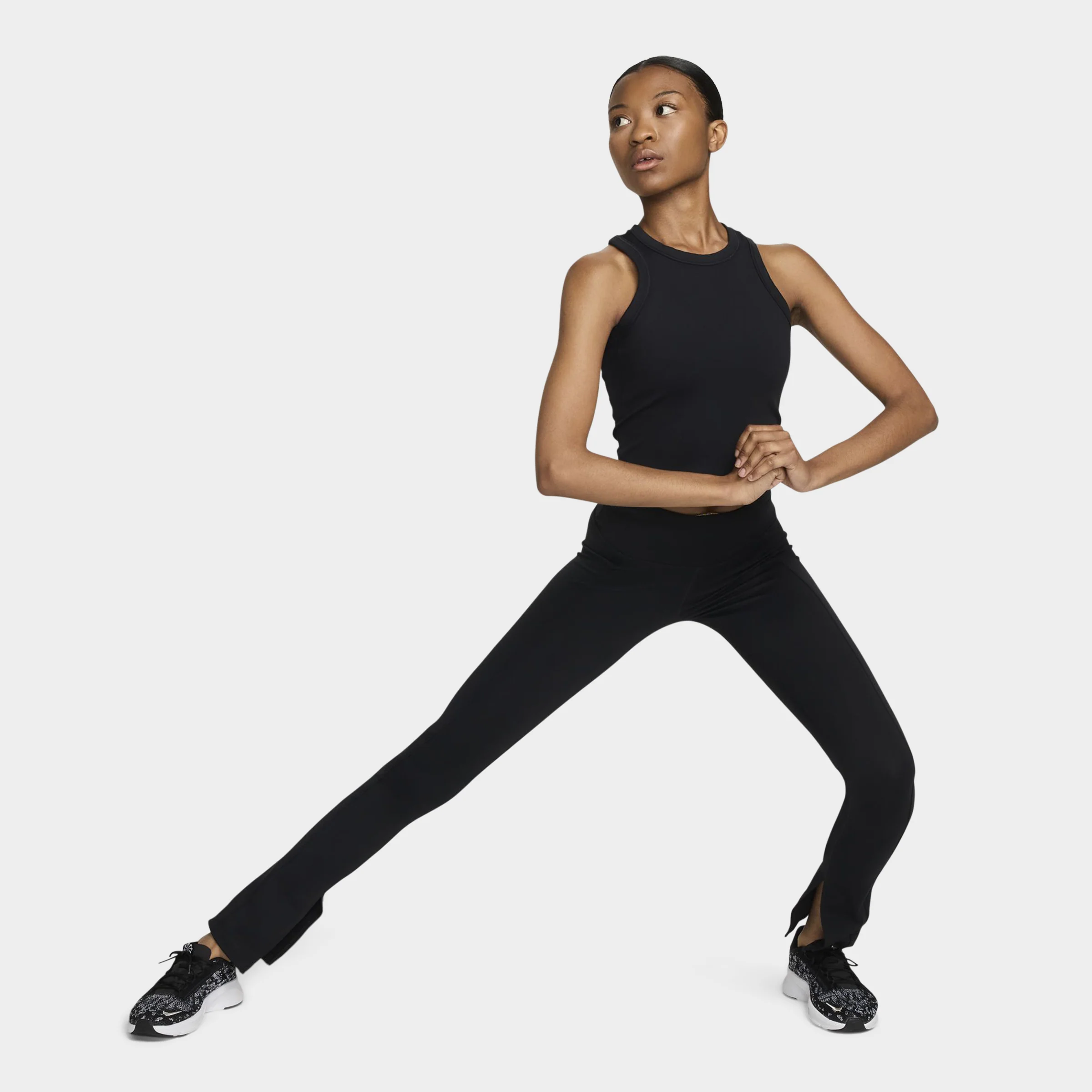 Nike One Women's Dri-FIT Cropped Tank Top / Black - Image 5