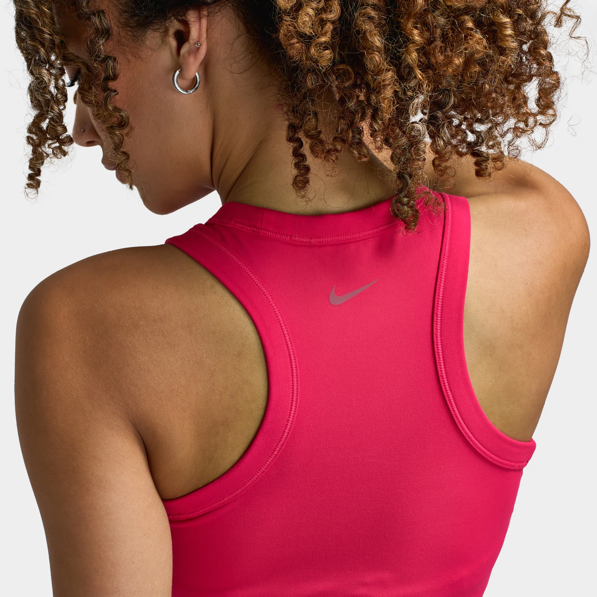Nike One Women's Dri-FIT Cropped Tank Top / Rush Pink - Image 4