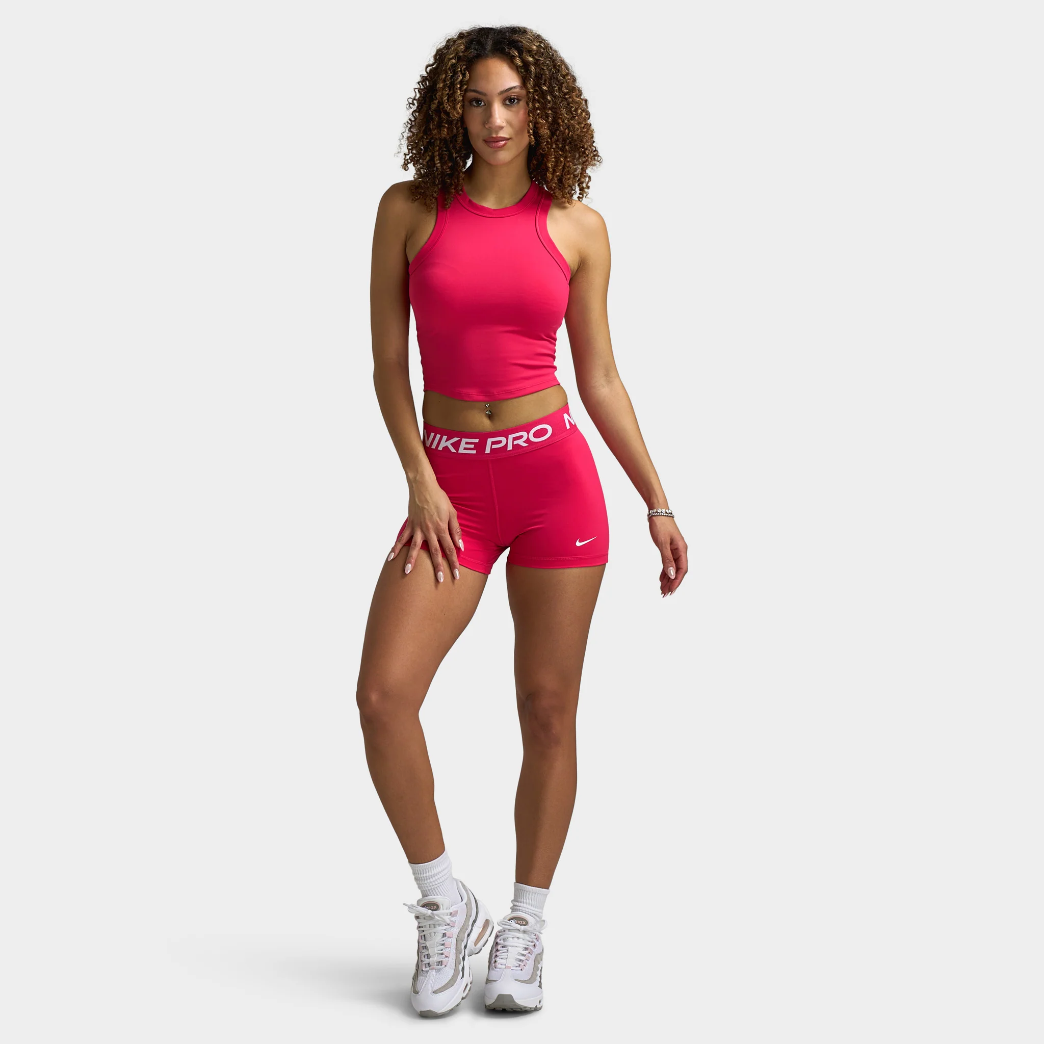 Nike One Women's Dri-FIT Cropped Tank Top / Rush Pink - Image 6