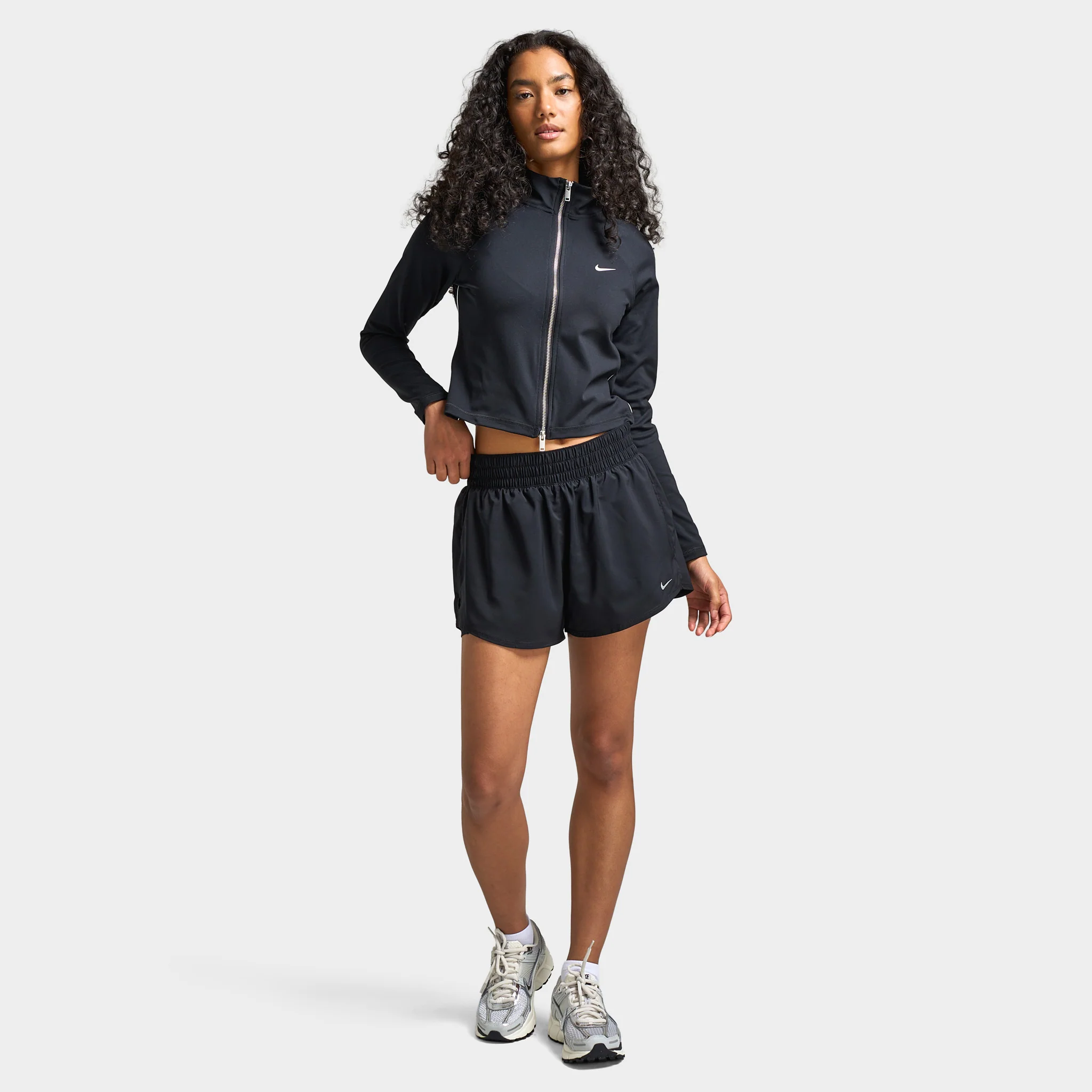Nike One Women's Dri Fit High Rise 3in1 Shorts Black / Reflective Silver - Image 6