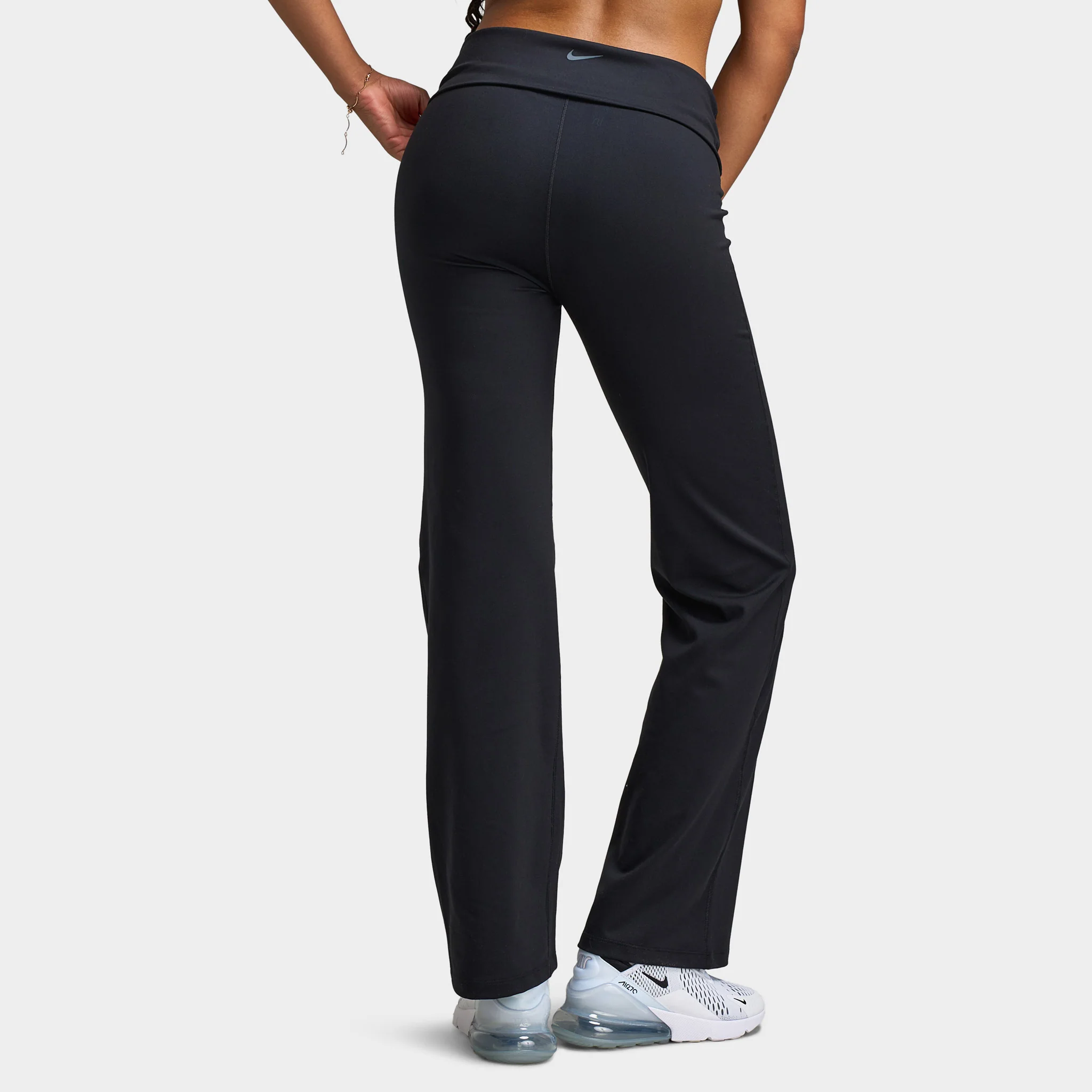 Nike One Women's Dri-FIT High Waisted Fold-Over Pants / Black - Image 2