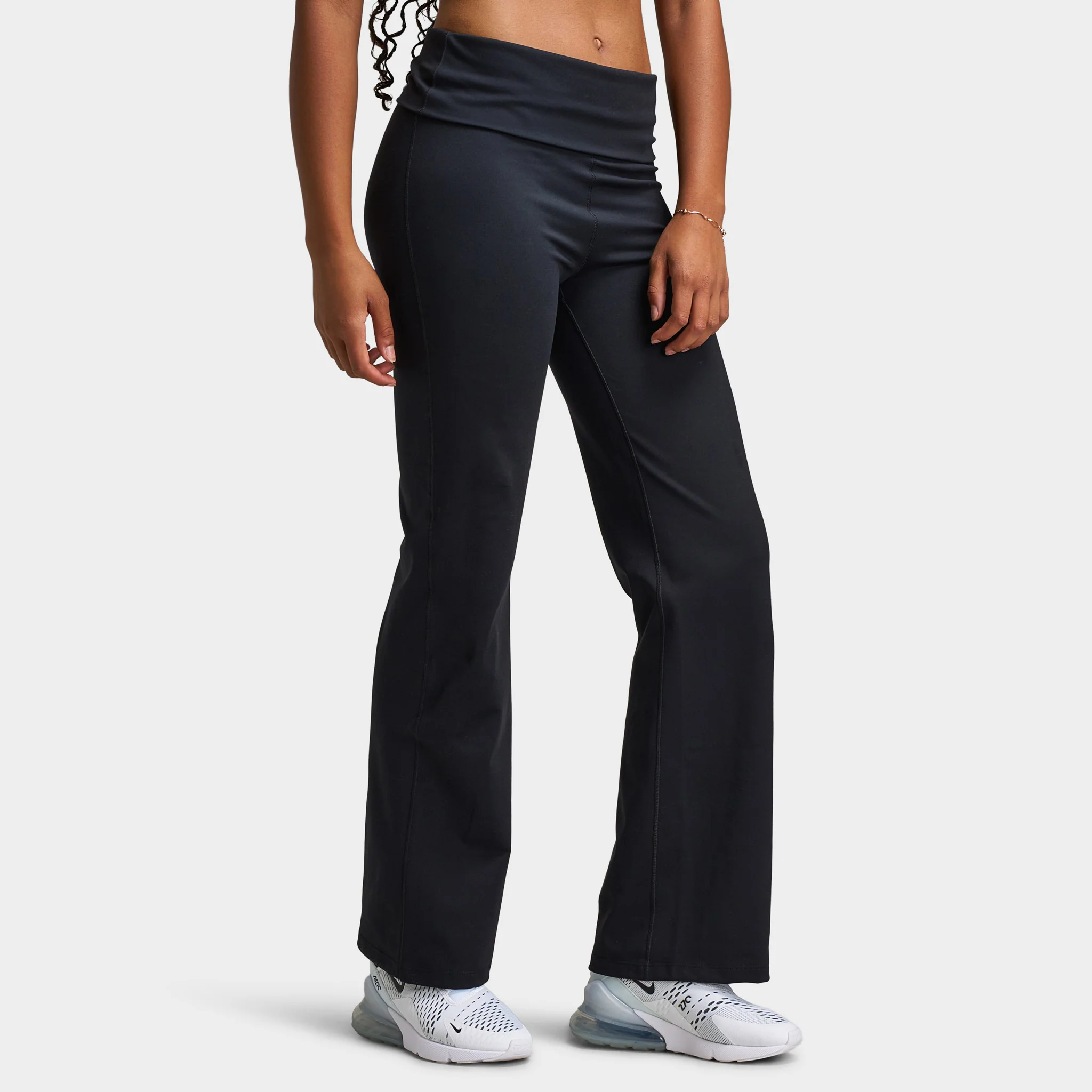 Nike One Women's Dri-FIT High Waisted Fold-Over Pants / Black - Image 4
