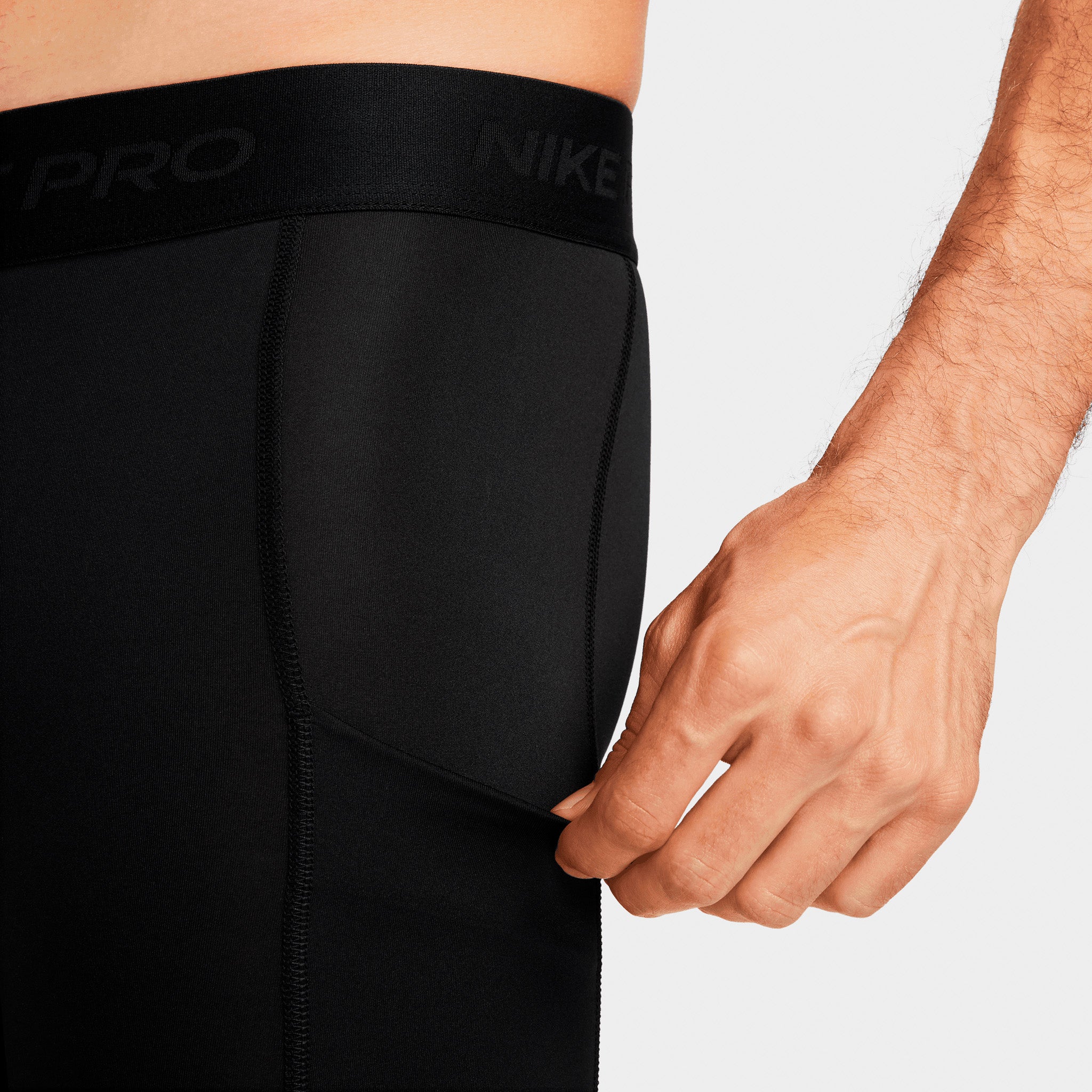 Nike Pro Dri-FIT Fitness Tights Black / White - Image 3