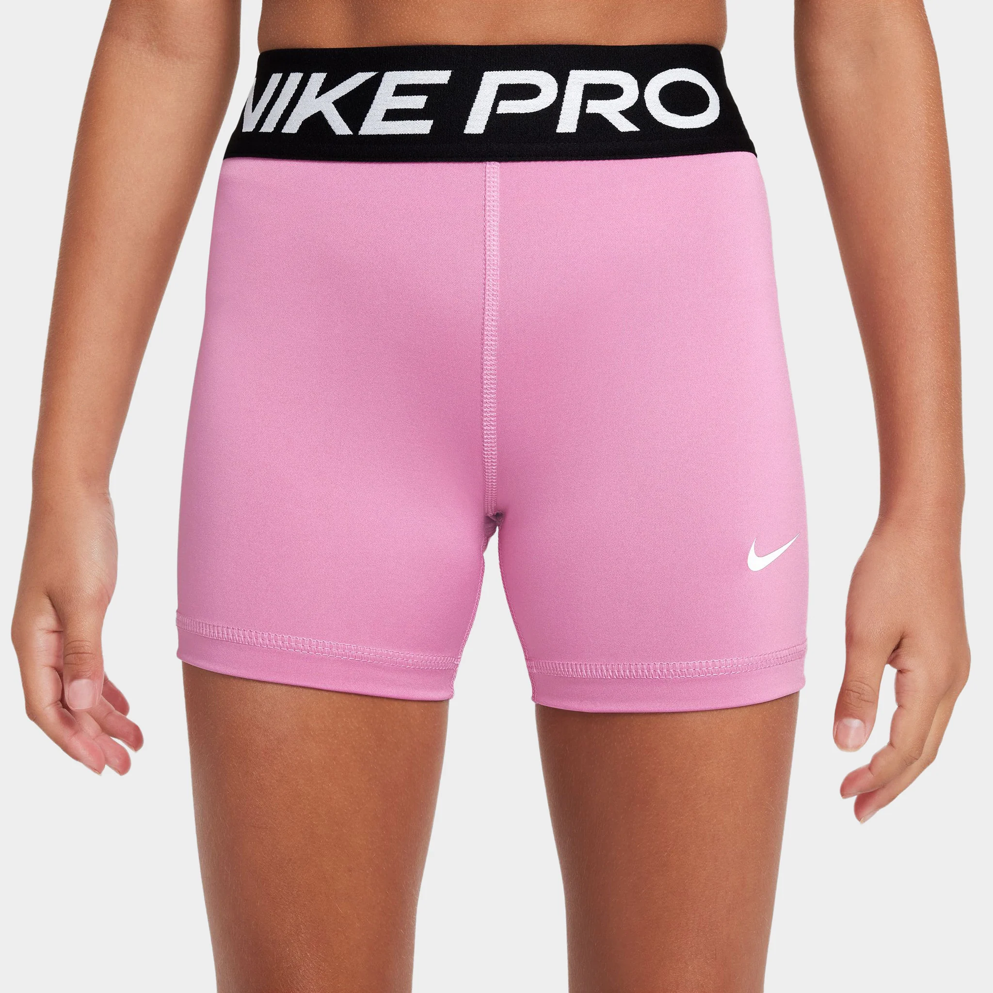 Nike Pro Girls' Shorts Magic Flamingo / White - Image 4