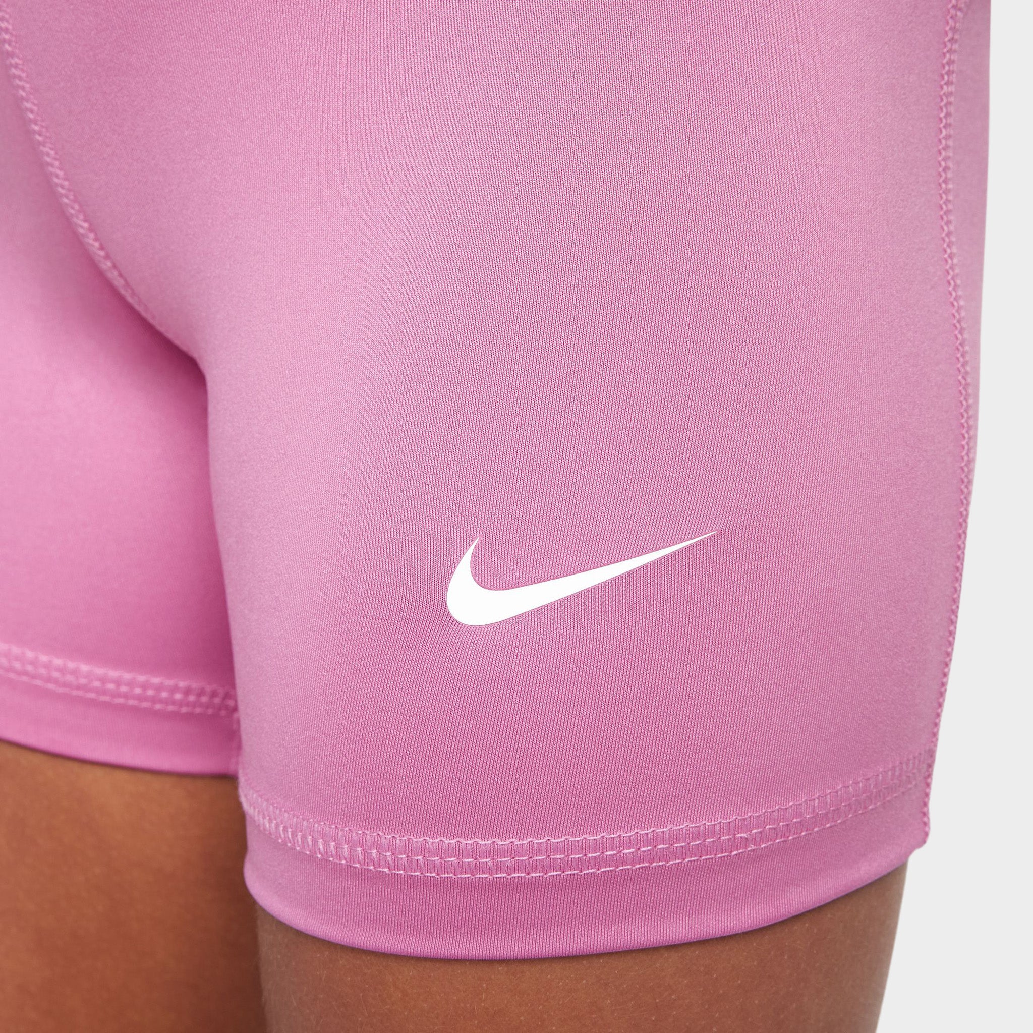 Nike Pro Girls' Shorts Magic Flamingo / White - Image 5