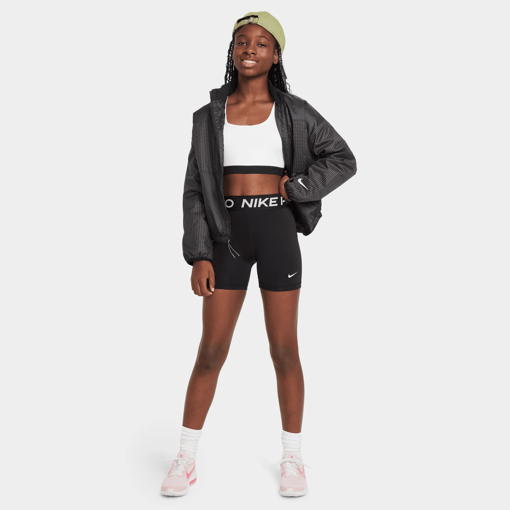 Nike Pro Junior Girls' 3" Dri-FIT Shorts / Black - Image 5