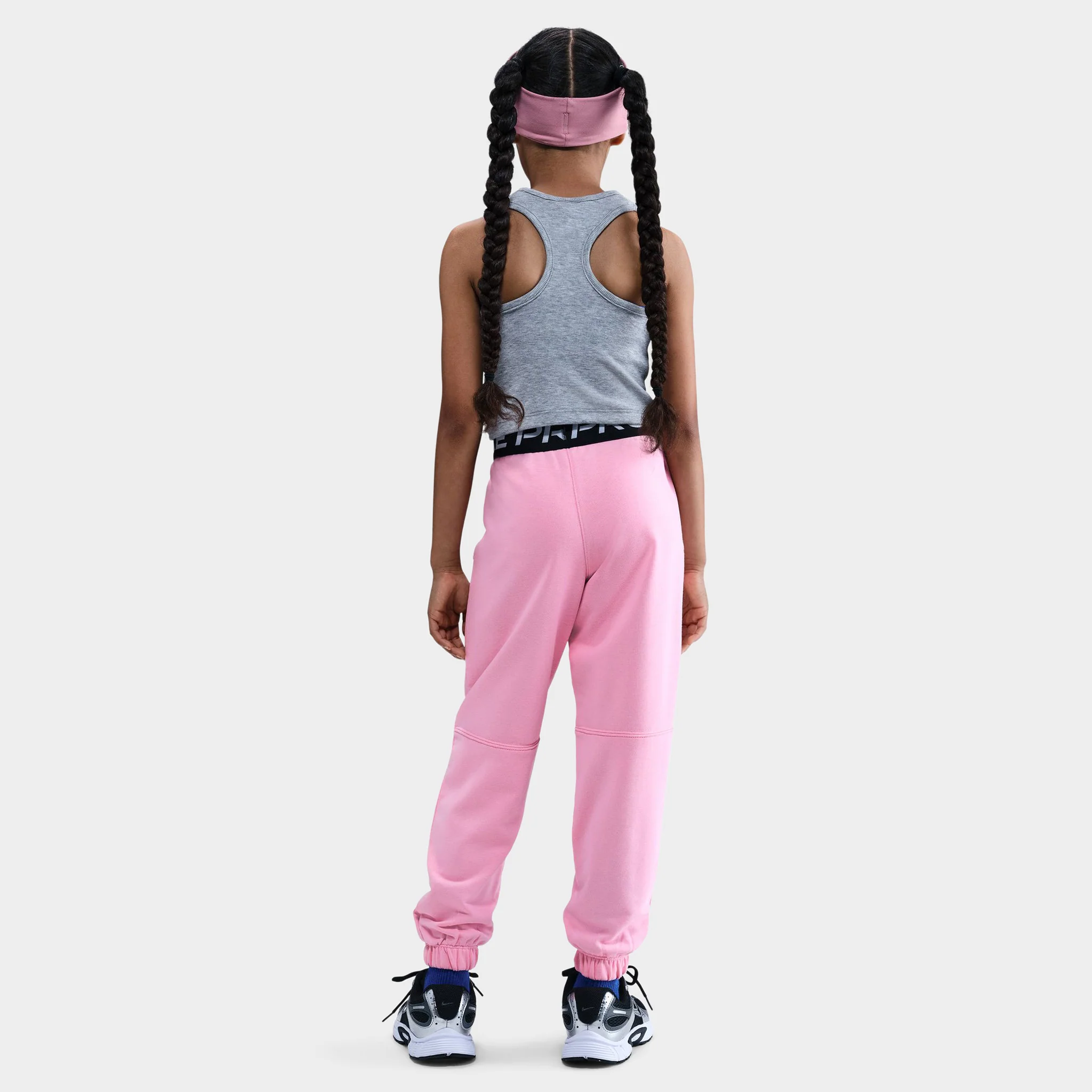 Nike Pro Junior Girls' Dri Fit Fleece Joggers / Med Soft Pink - Image 4