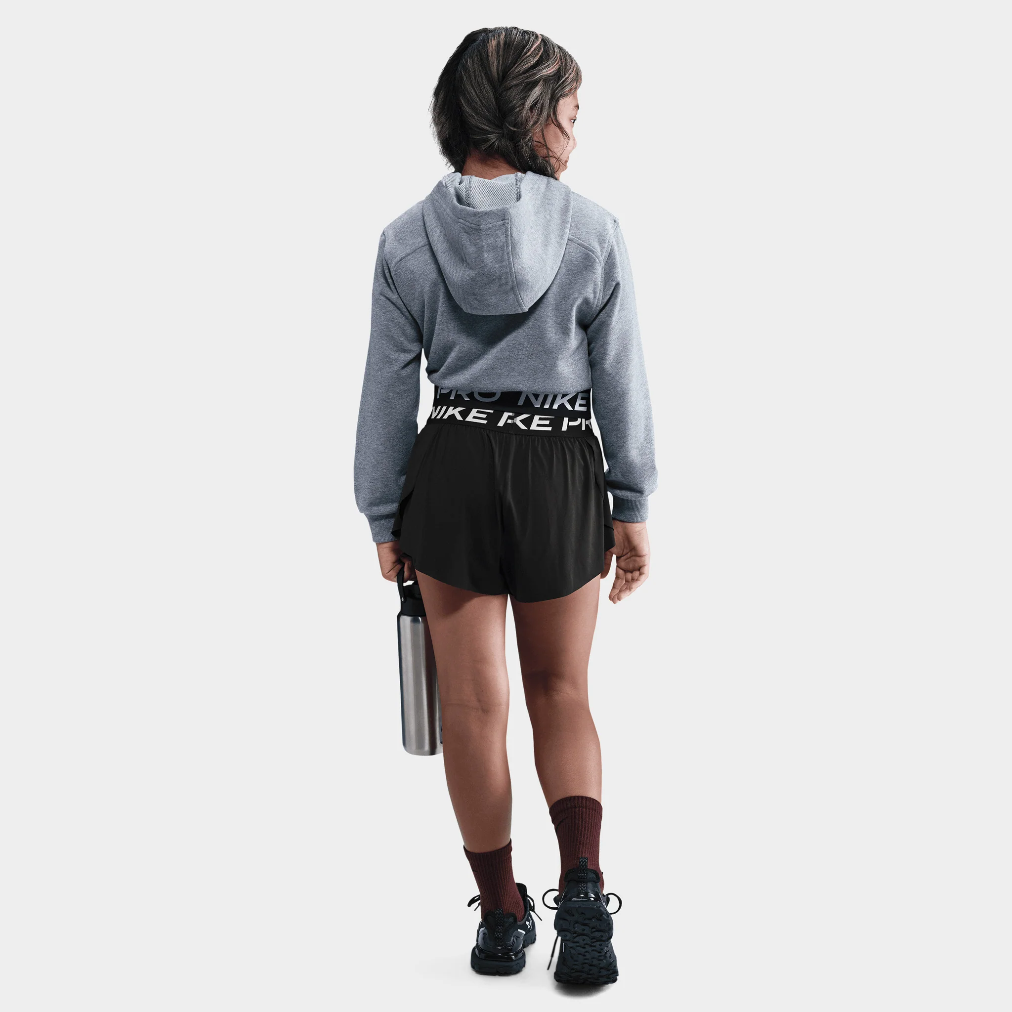 Nike Pro Juniors' 2in1 Knit Shorts / Black - Image 5